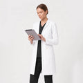 Zenir |  Women's Straight Long Lab Coat LCW-303 - White