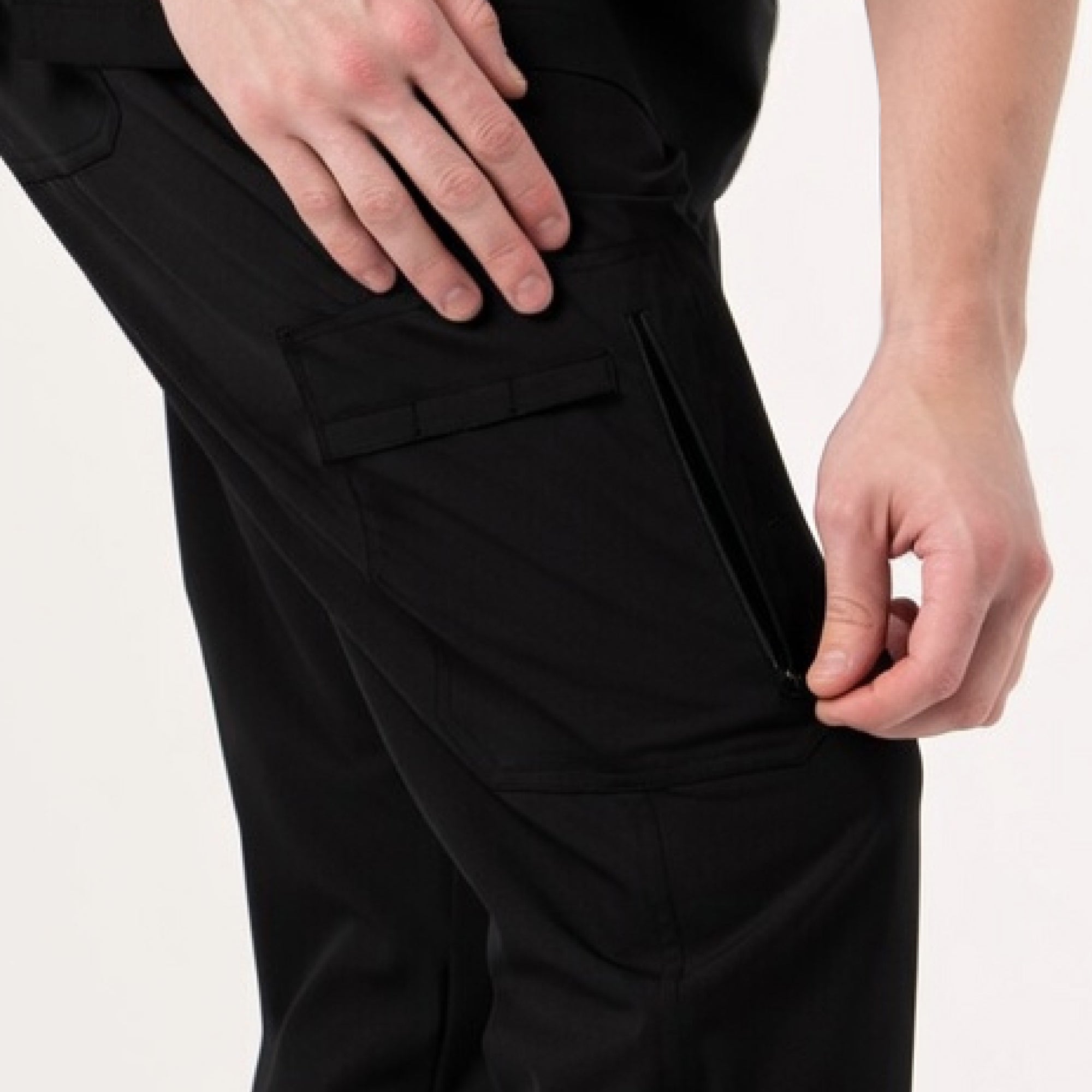 Image of Zenir | Men's Zipper Pocket Jogger Scrub Pants - Eco Black
