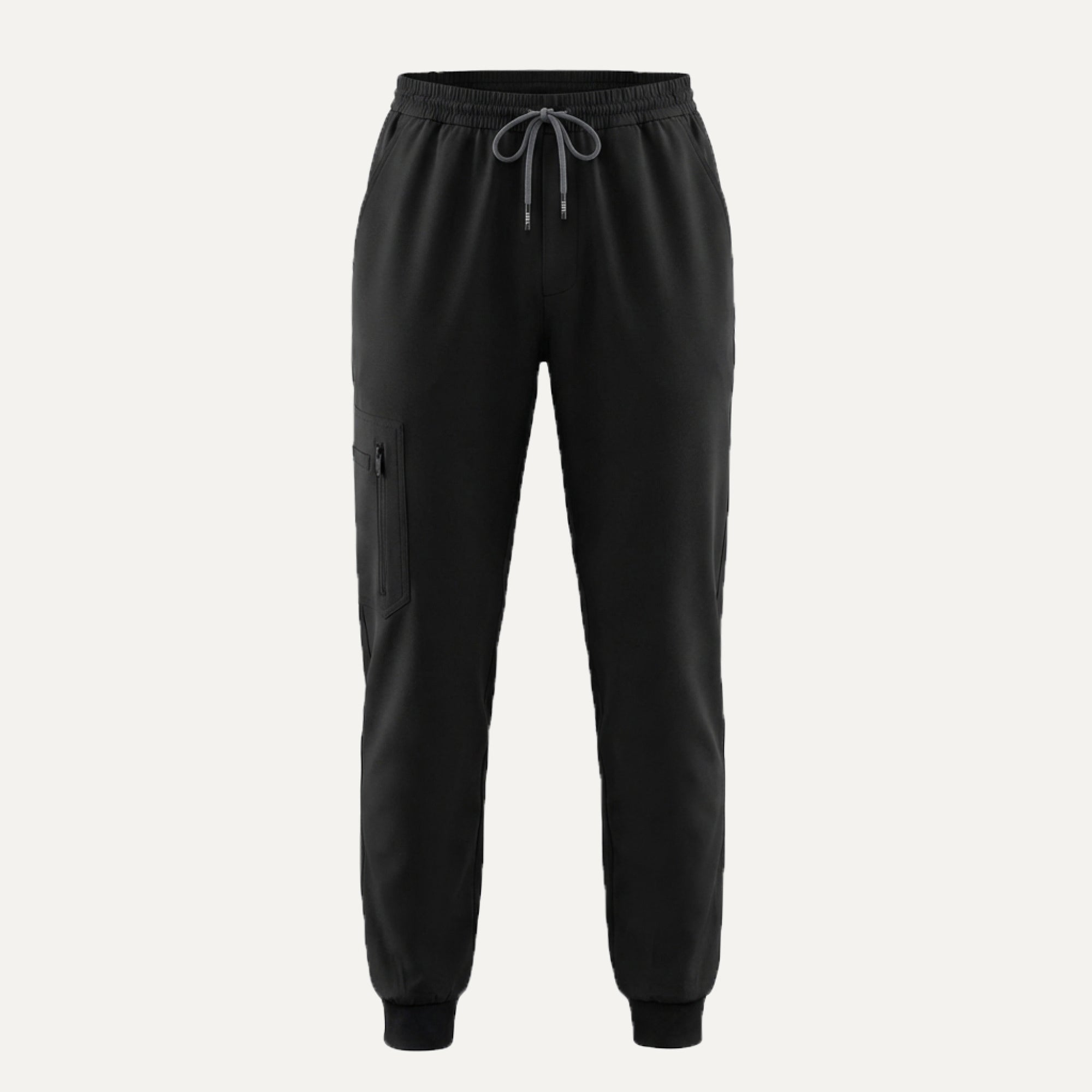 Image of Zenir | Men's Zipper Pocket Jogger Scrub Pants - Eco Black