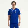 Zenir | Men's 3-Pocket Scrub Top - Royal Blue