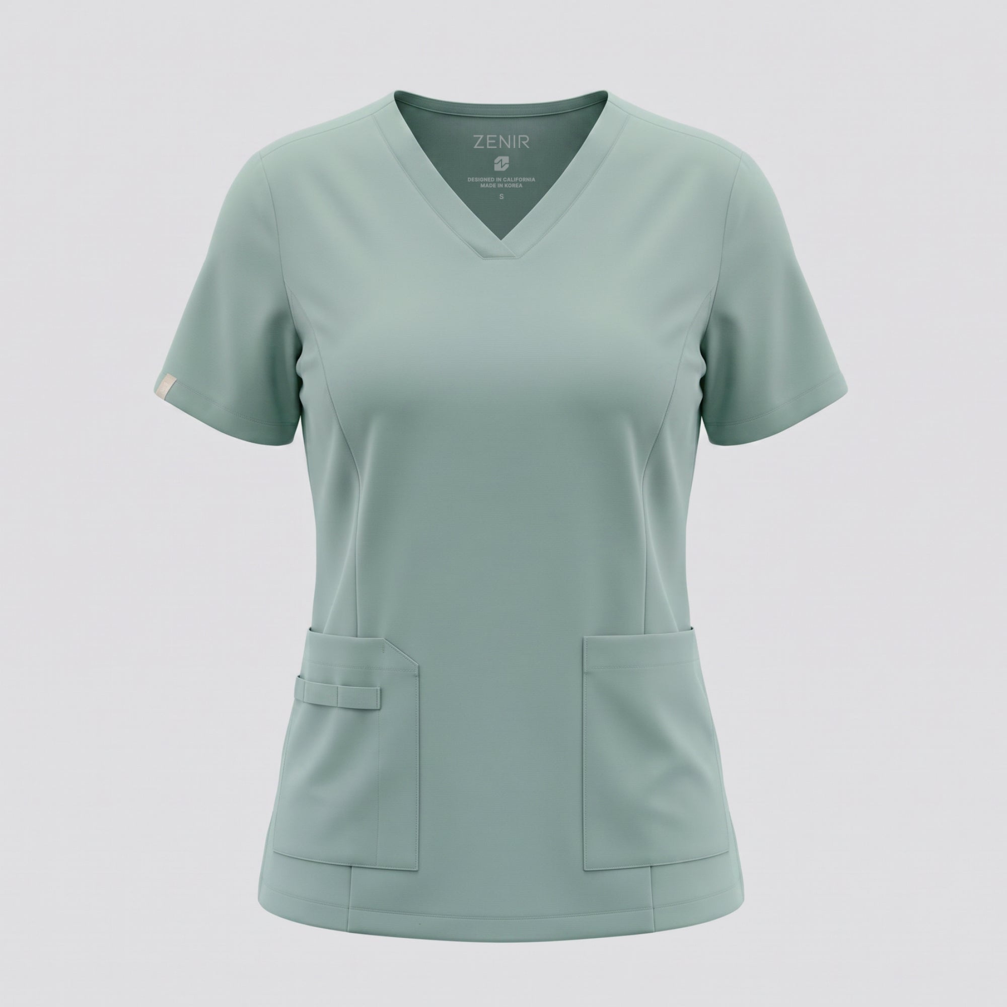 Image of Zenir | Women's VersaPocket Scrub Top - Sage Green