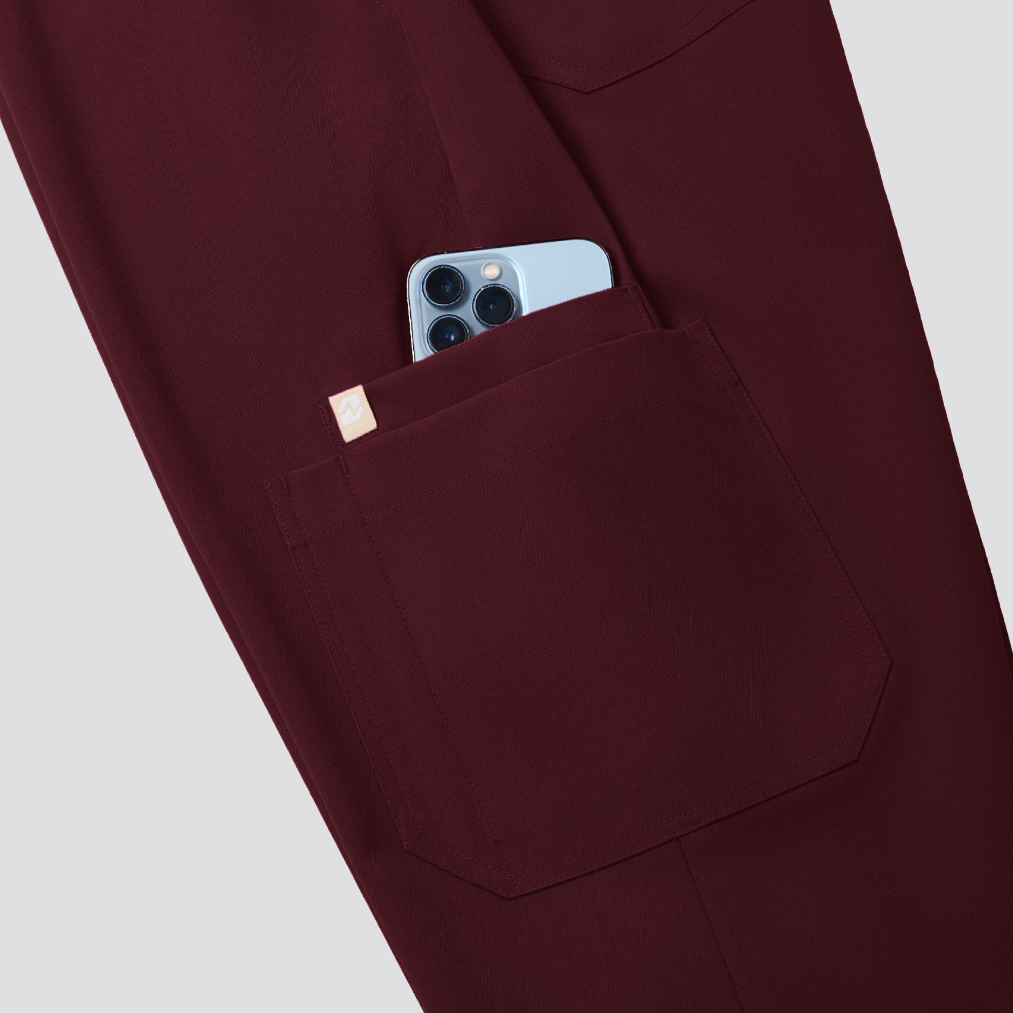 Image of Zenir | Women's Easy-Fit Jogger Scrub Pants - Burgundy