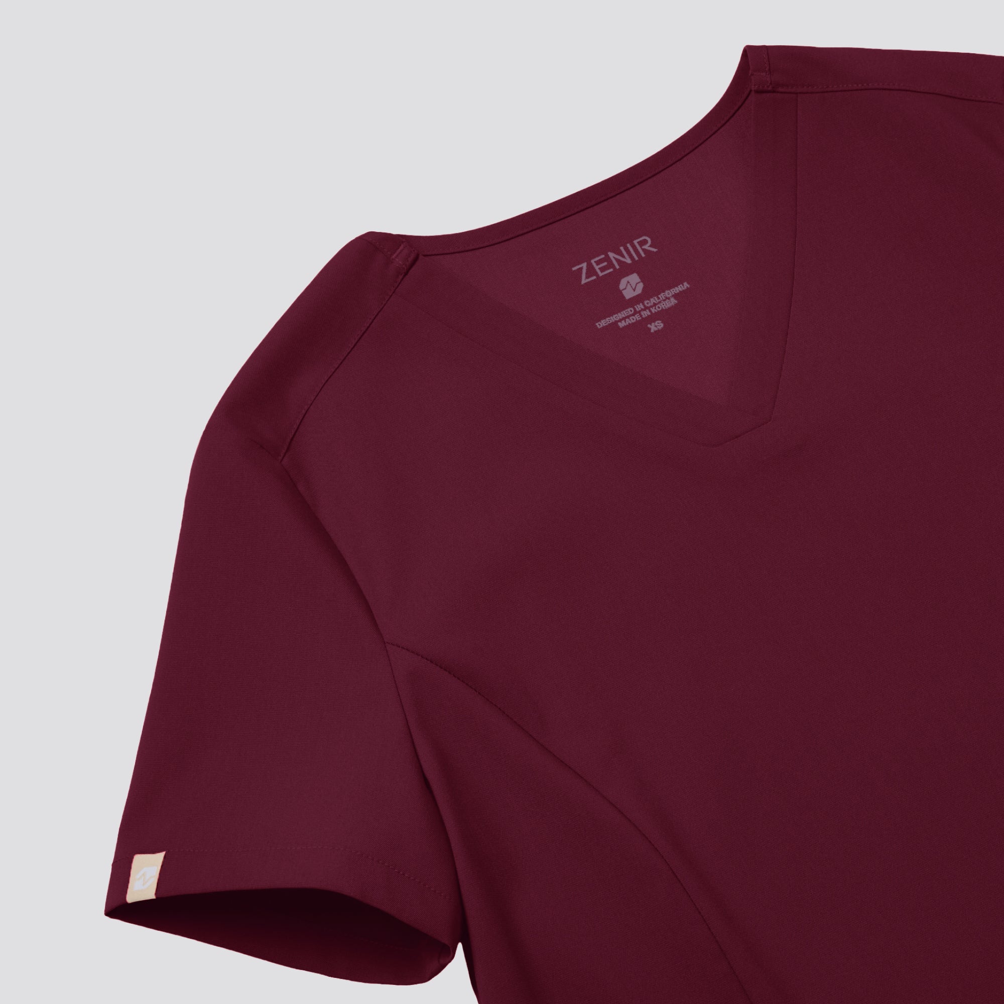 Image of Zenir | Women's VersaPocket Scrub Top - Burgundy