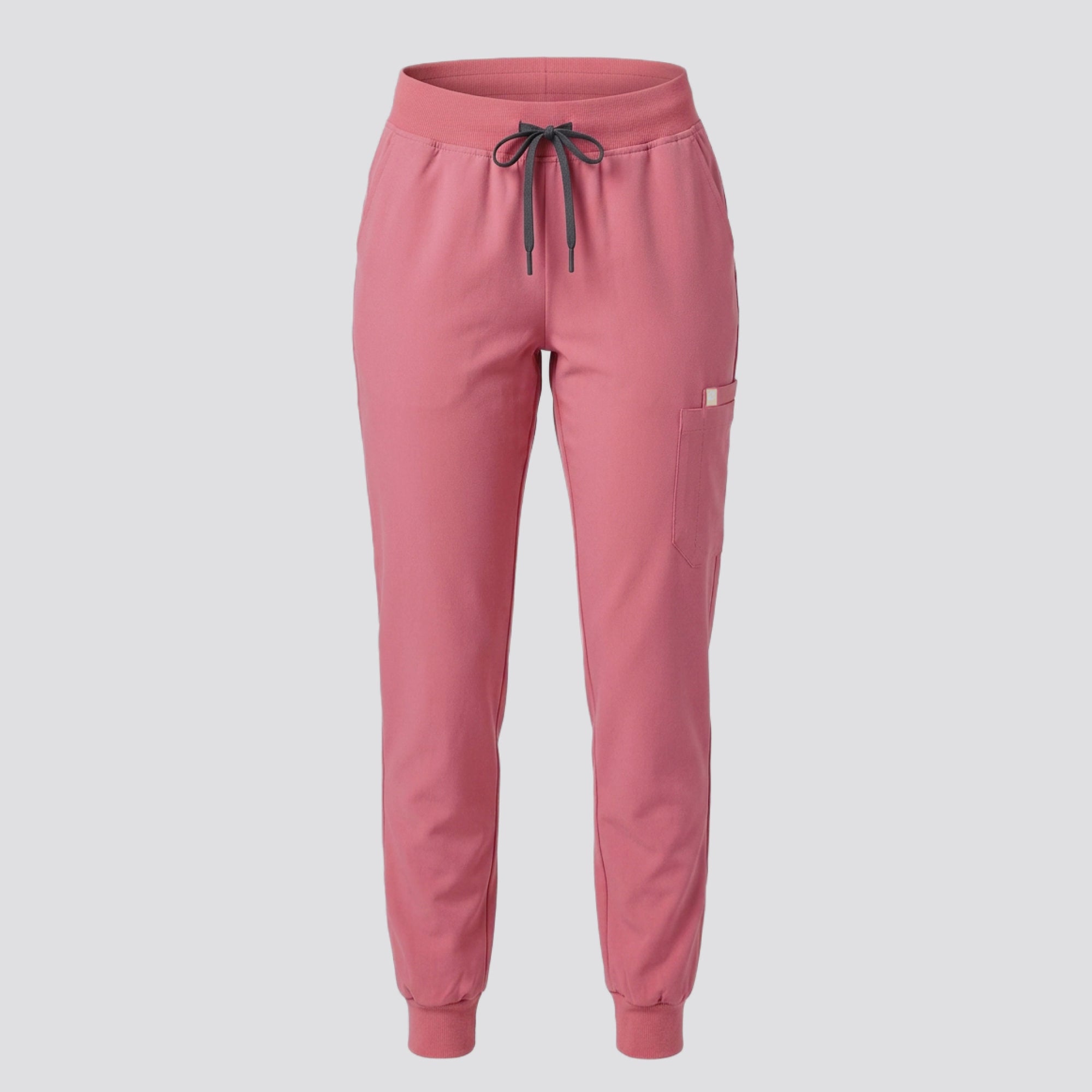 Image of Zenir | Women's Easy-Fit Jogger Scrub Pants - Coral Pink