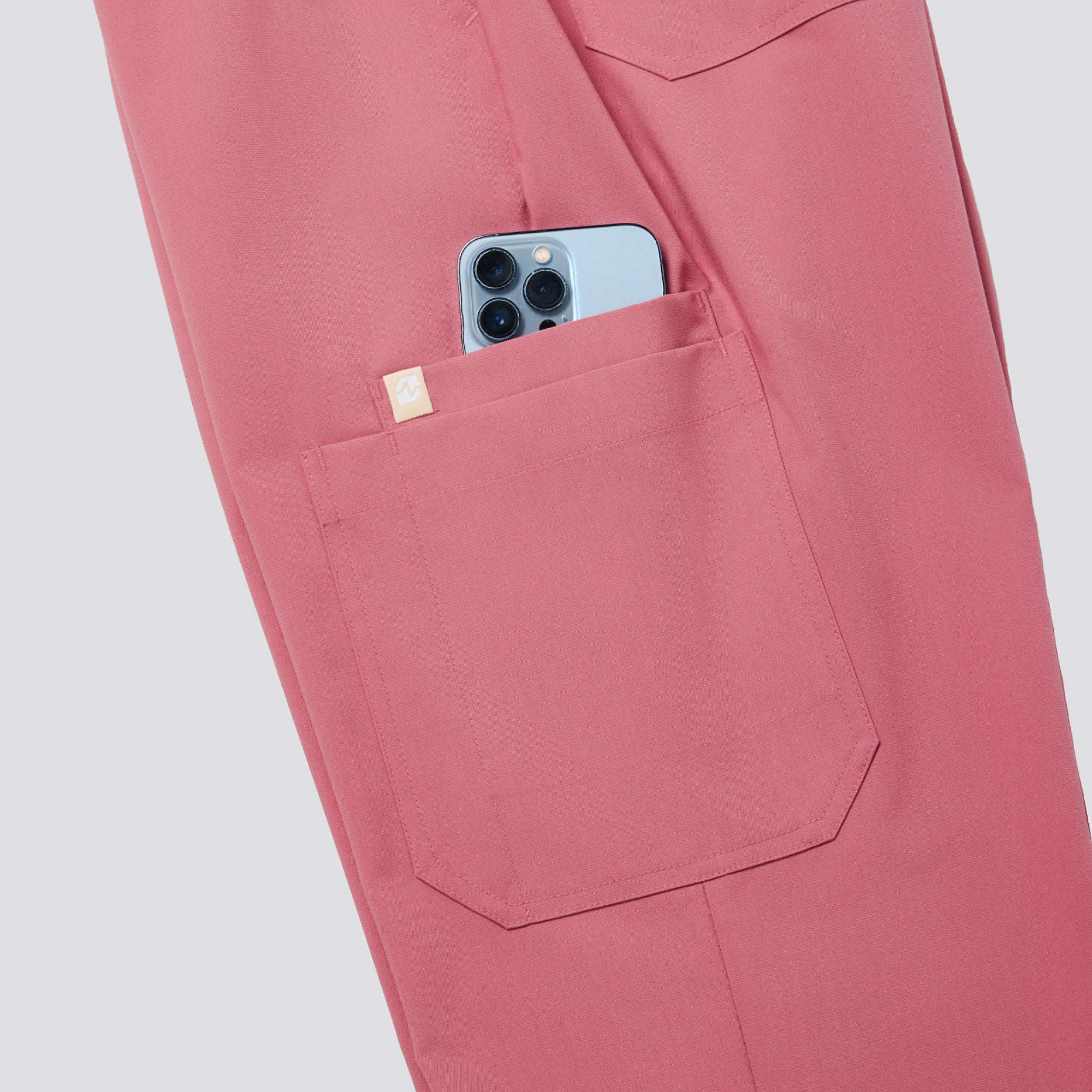 Image of Zenir | Women's Signature Straight Scrub Pants - Coral Pink