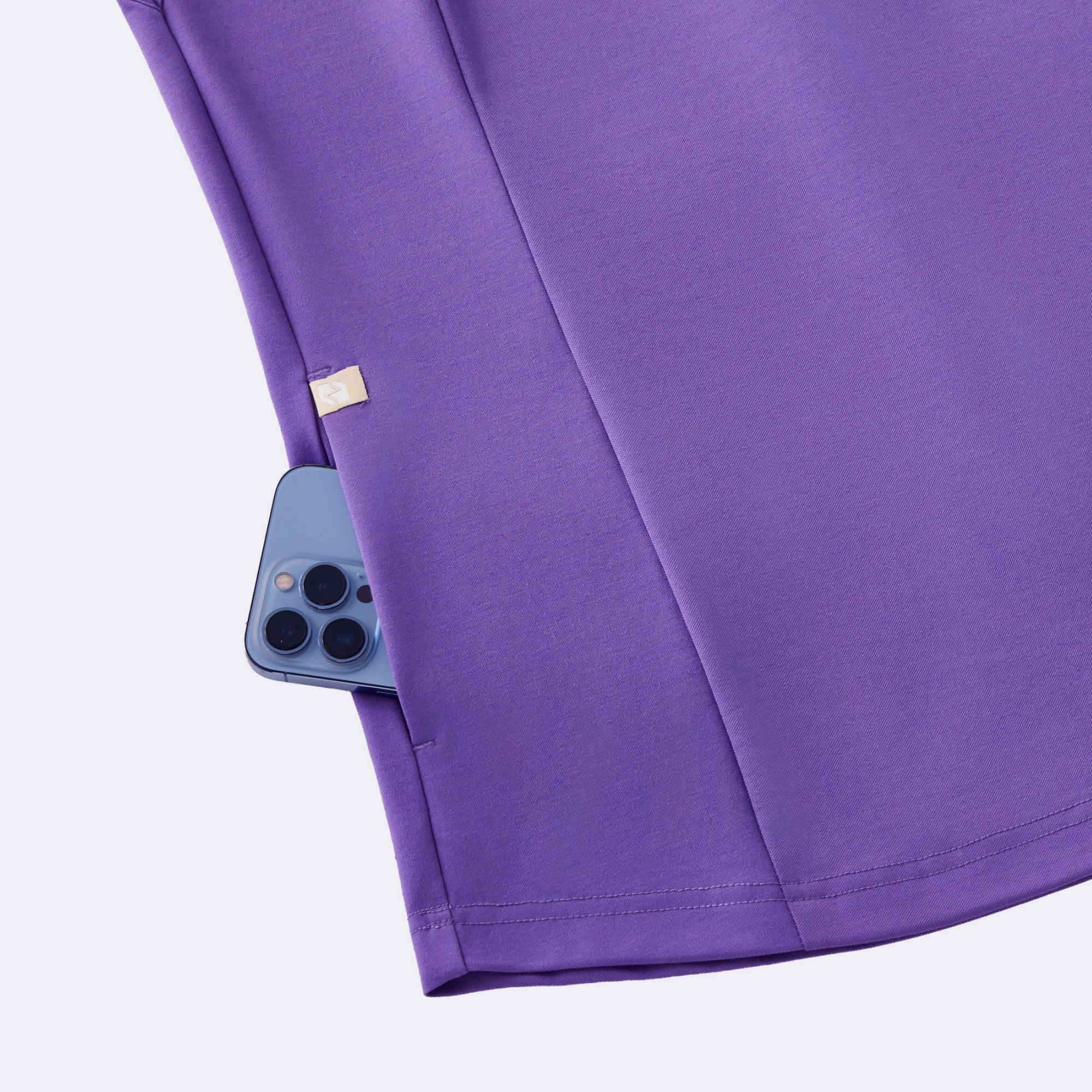 Image of Zenir | Women's Soft Stretch Crewneck Scrub Top - Eggplant
