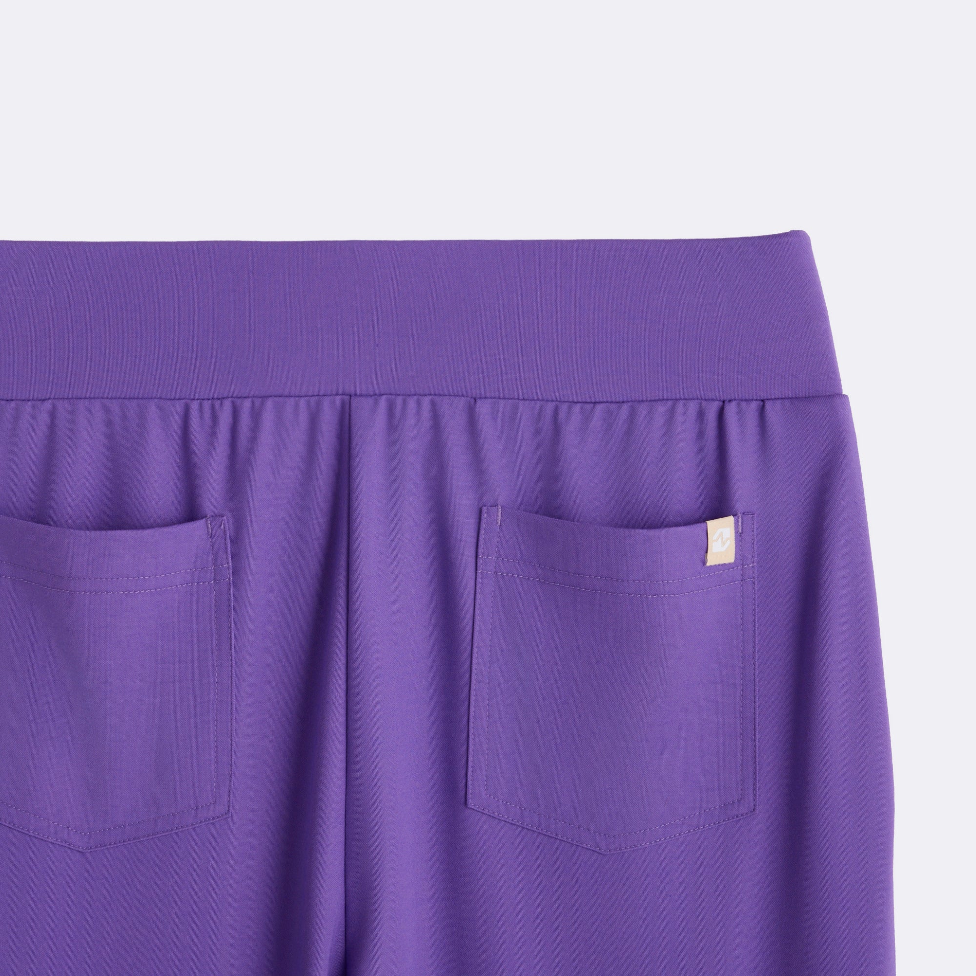 Image of Zenir | Women's Soft Stretch High Waisted Flare Scrub Pants - Eggplant