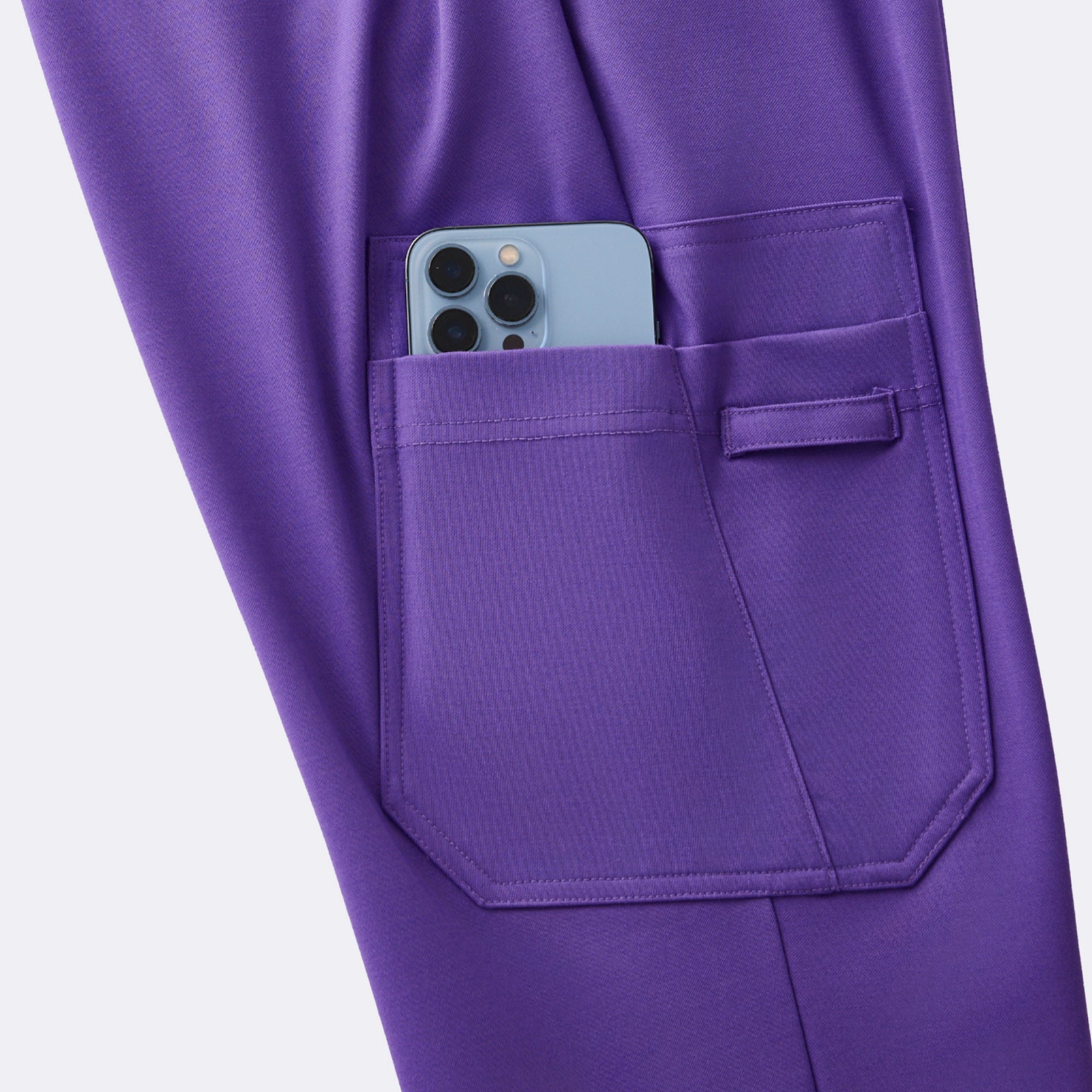 Image of Zenir | Women's Soft Stretch High Waisted Jogger Scrub Pants - Eggplant