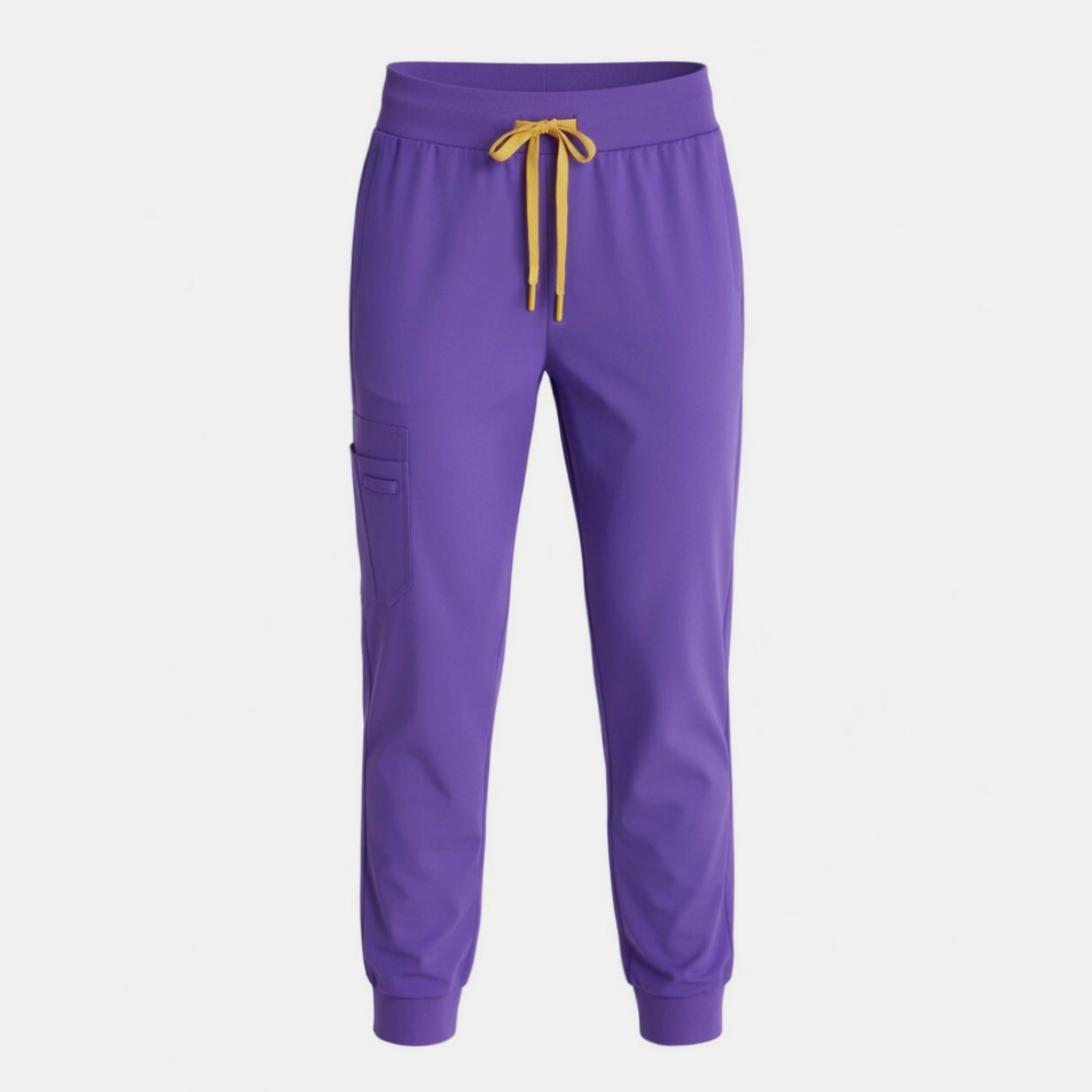 Image of Zenir | Women's Soft Stretch High Waisted Jogger Scrub Pants - Eggplant
