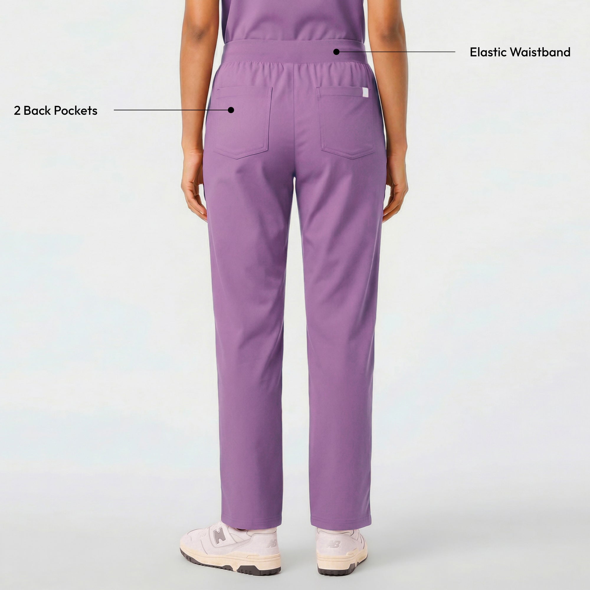 Image of Zenir | Women's Signature Straight Scrub Pants - Mauve Pink