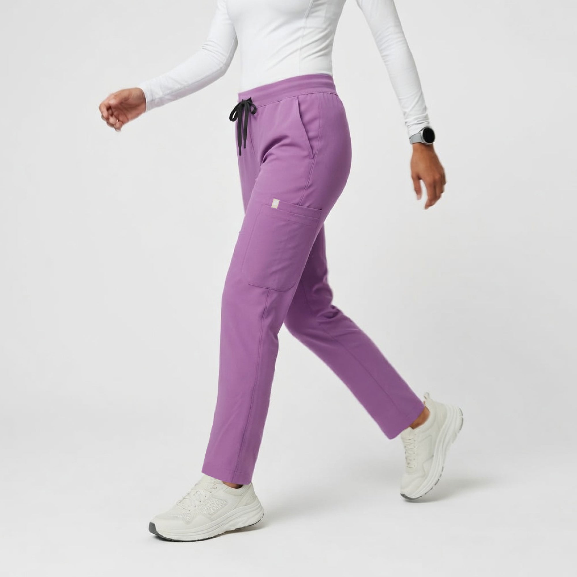 Image of Zenir | Women's Signature Straight Scrub Pants - Mauve Pink