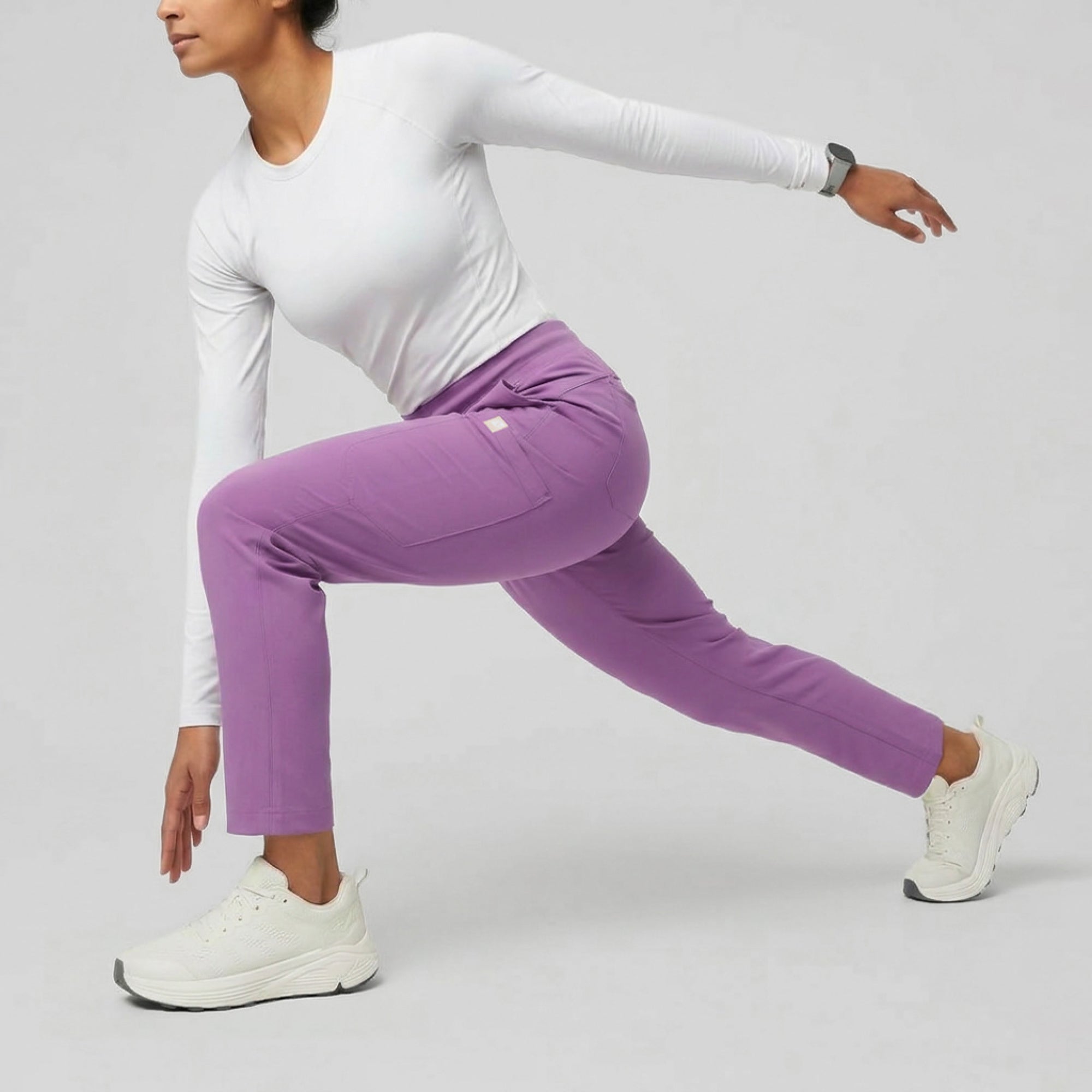 Image of Zenir | Women's Signature Straight Scrub Pants - Mauve Pink