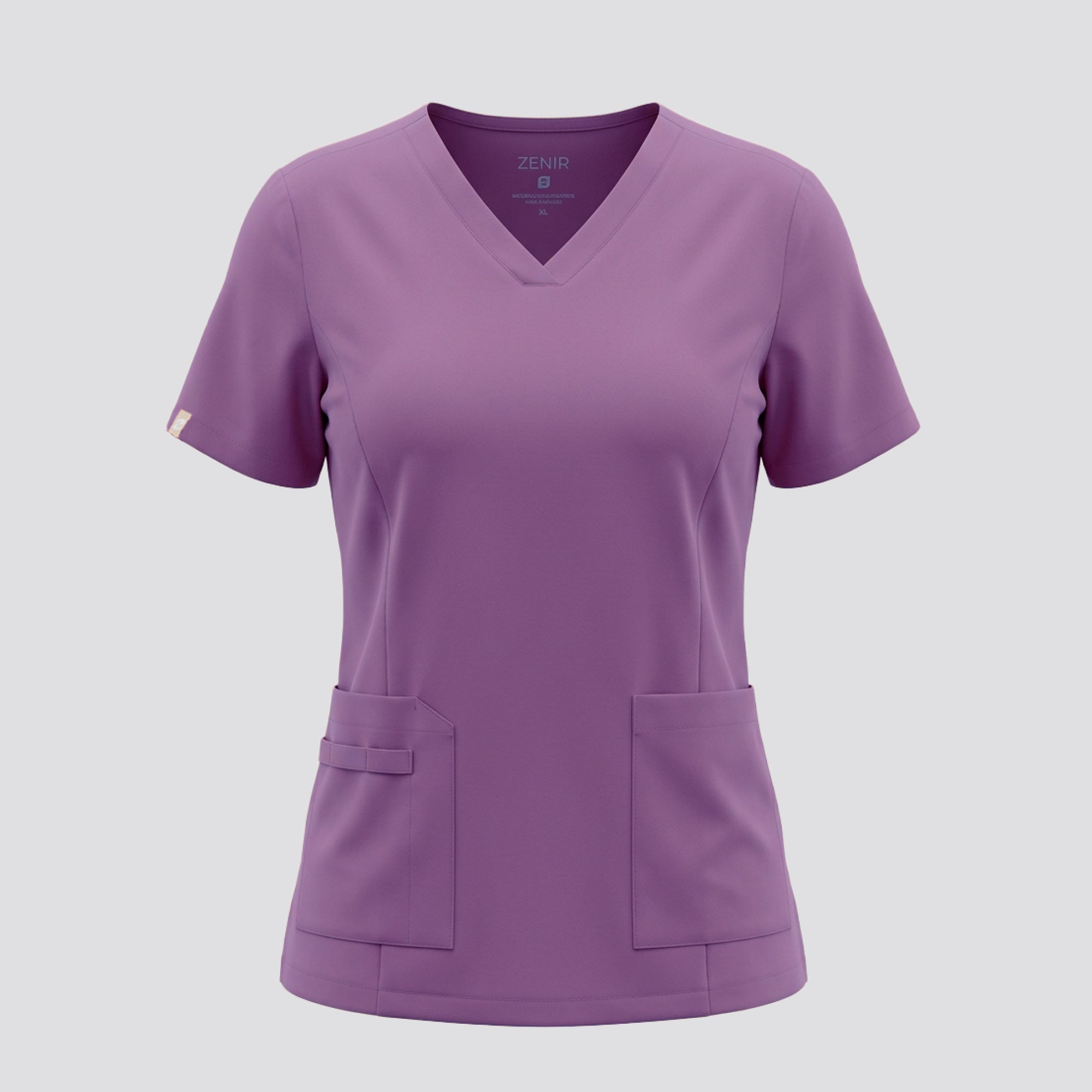Image of Zenir | Women's VersaPocket Scrub Top - Mauve Pink