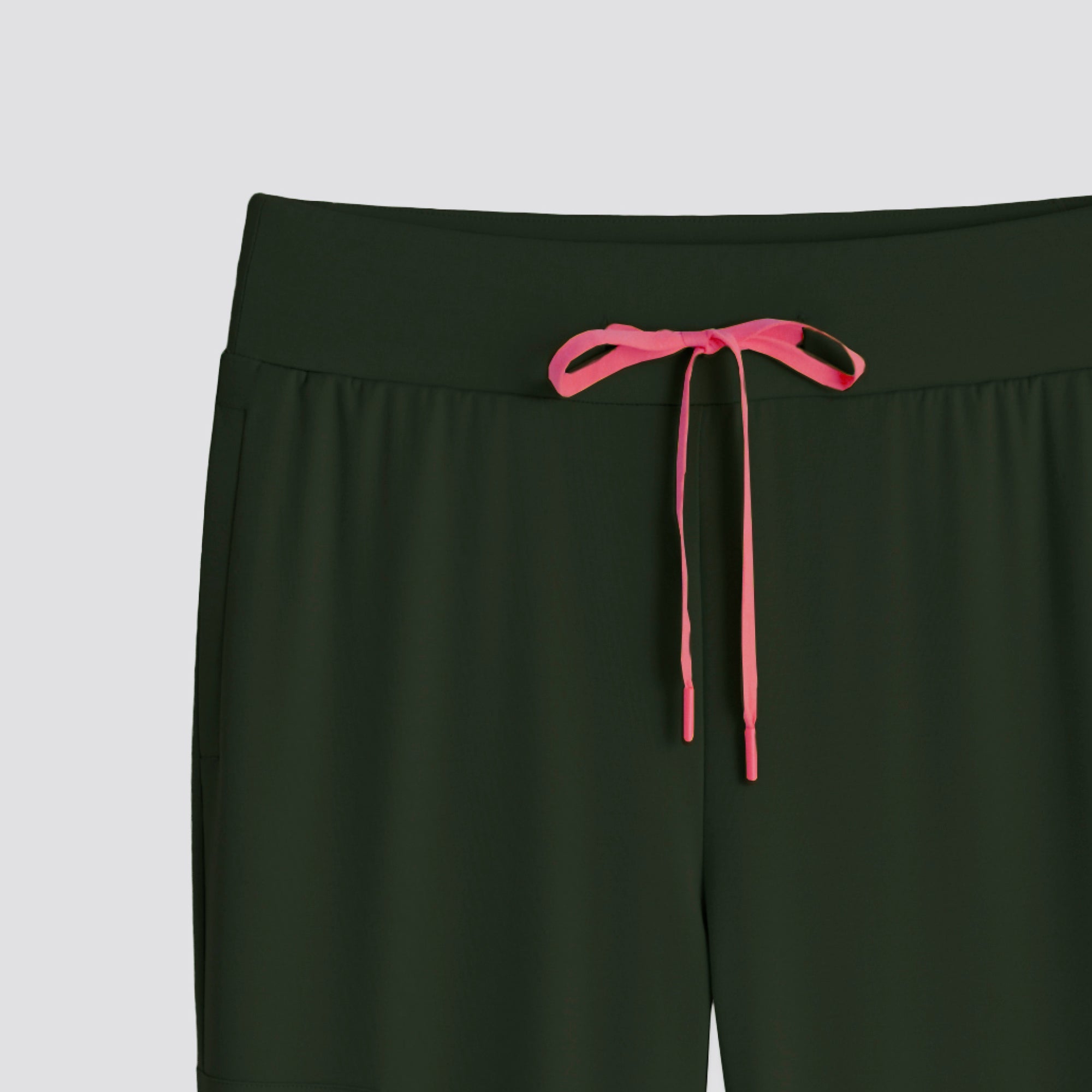 Image of Zenir | Women's Soft Stretch High Waisted Flare Scrub Pants - Olive Green