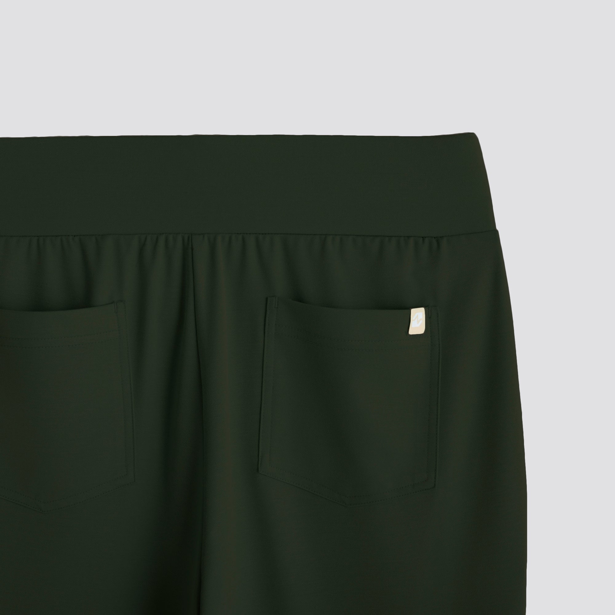 Image of Zenir | Women's Soft Stretch High Waisted Flare Scrub Pants - Olive Green