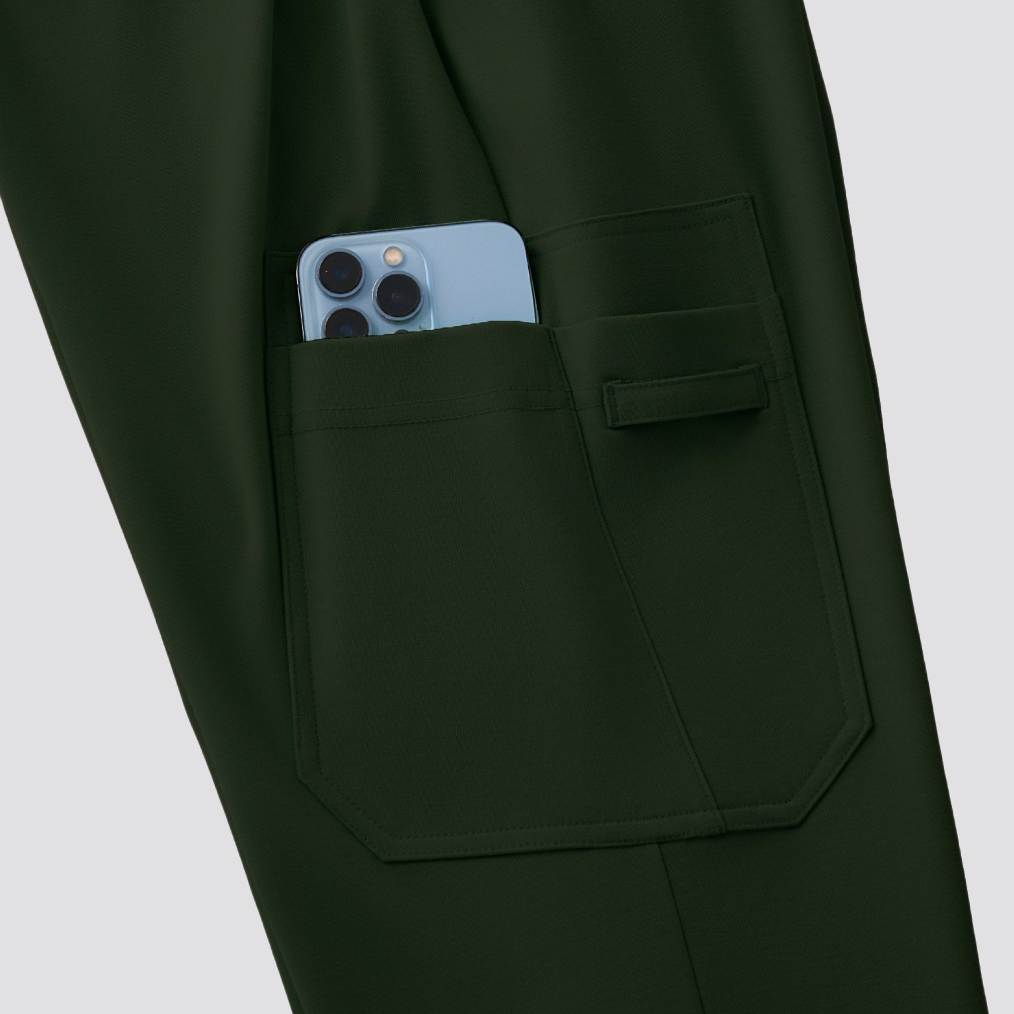 Image of Zenir | Women's Soft Stretch High Waisted Jogger Scrub Pants - Olive Green