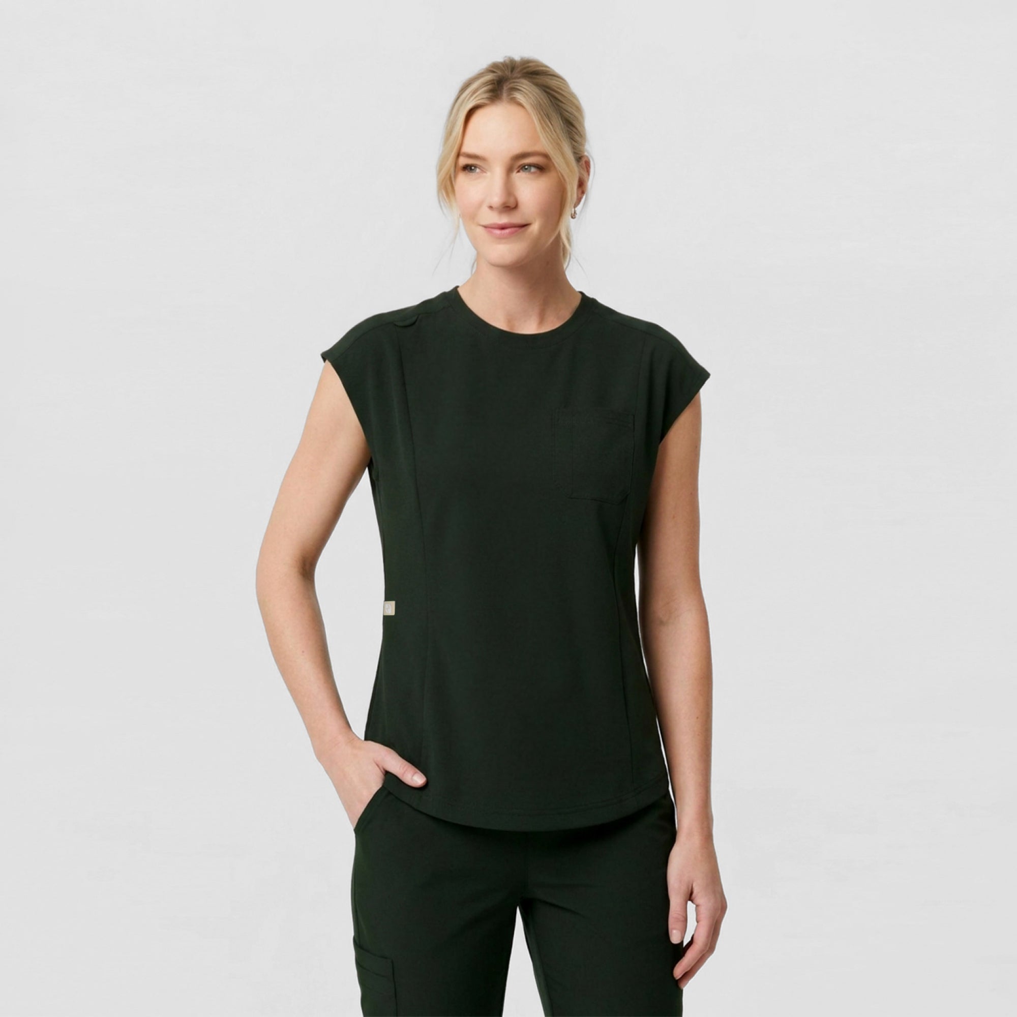 Image of Zenir | Women's Soft Stretch High Waisted Jogger Scrub Pants - Olive Green