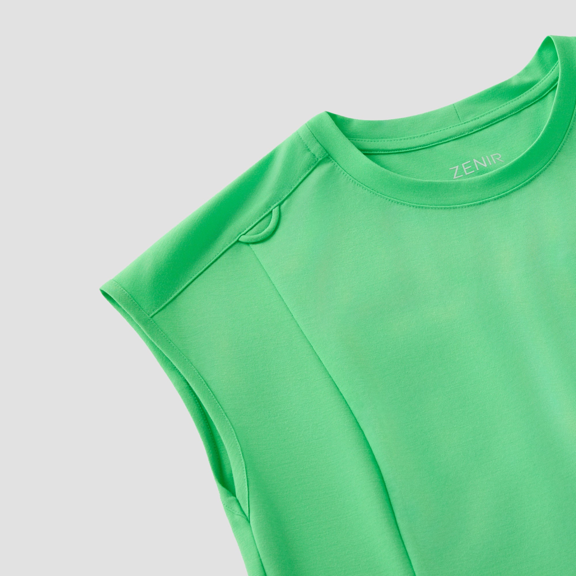Image of Zenir | Women's Soft Stretch Crewneck Scrub Top - Pistachio Green