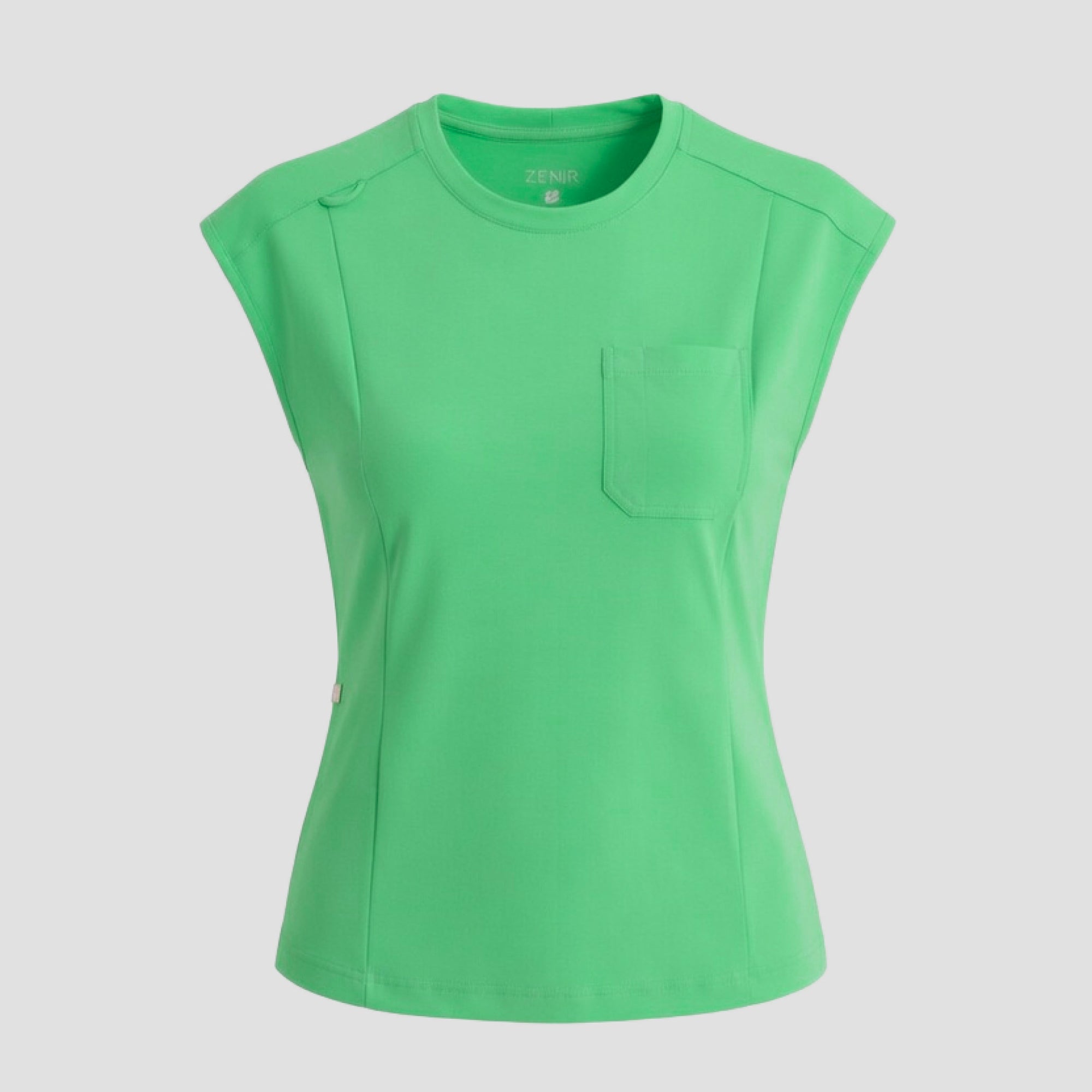Image of Zenir | Women's Soft Stretch Crewneck Scrub Top - Pistachio Green