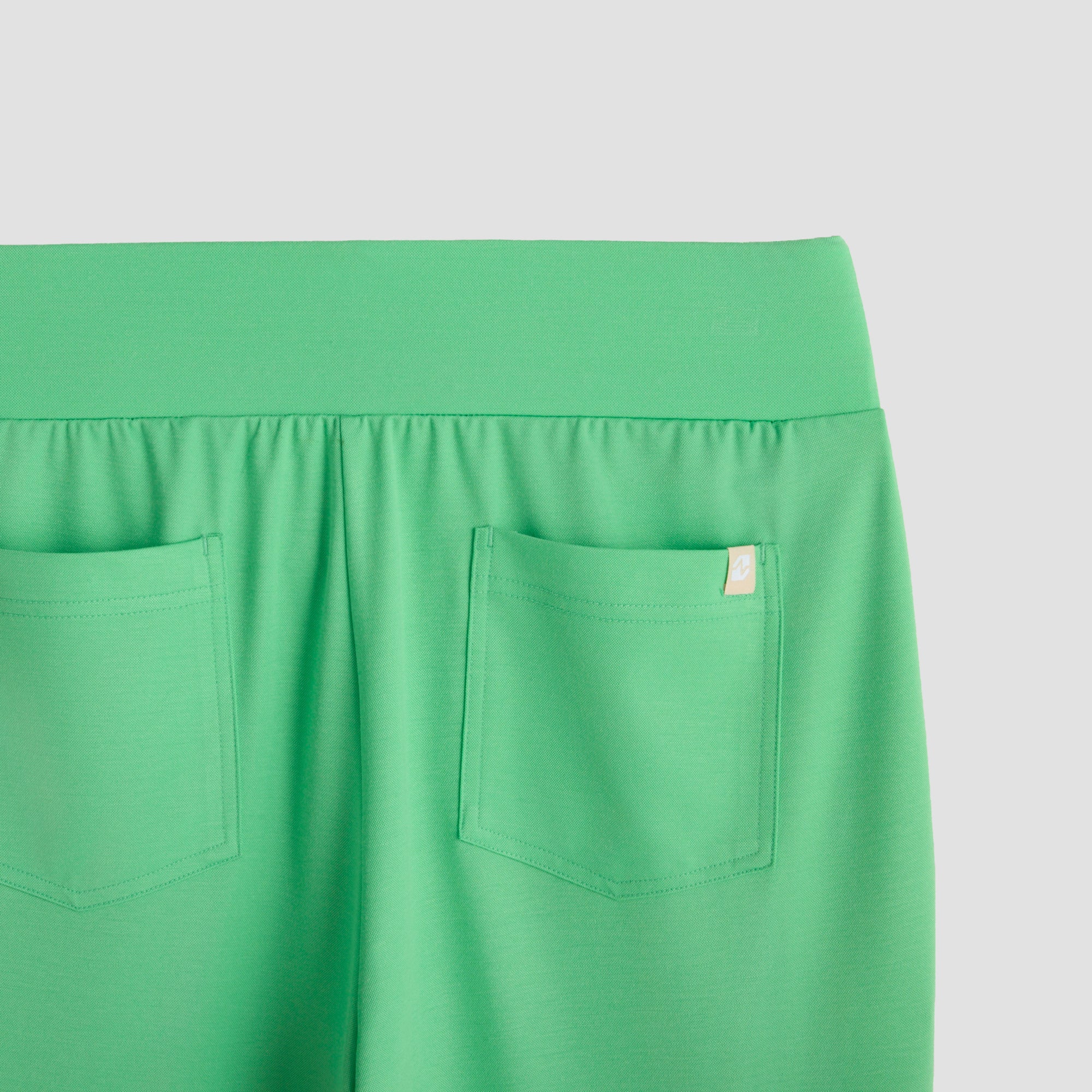 Image of Zenir | Women's Soft Stretch High Waisted Flare Scrub Pants - Pistachio Green