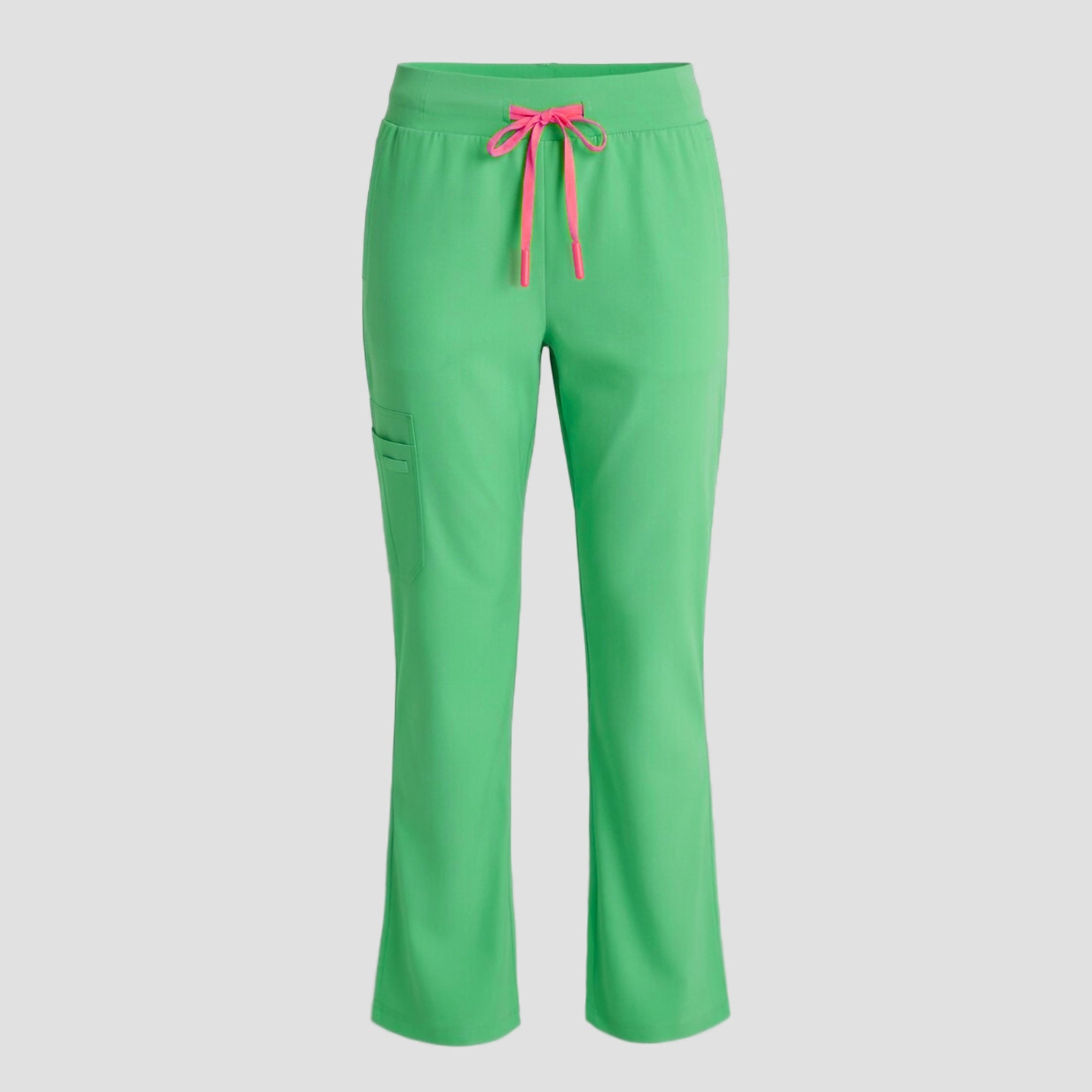 Image of Zenir | Women's Soft Stretch High Waisted Flare Scrub Pants - Pistachio Green