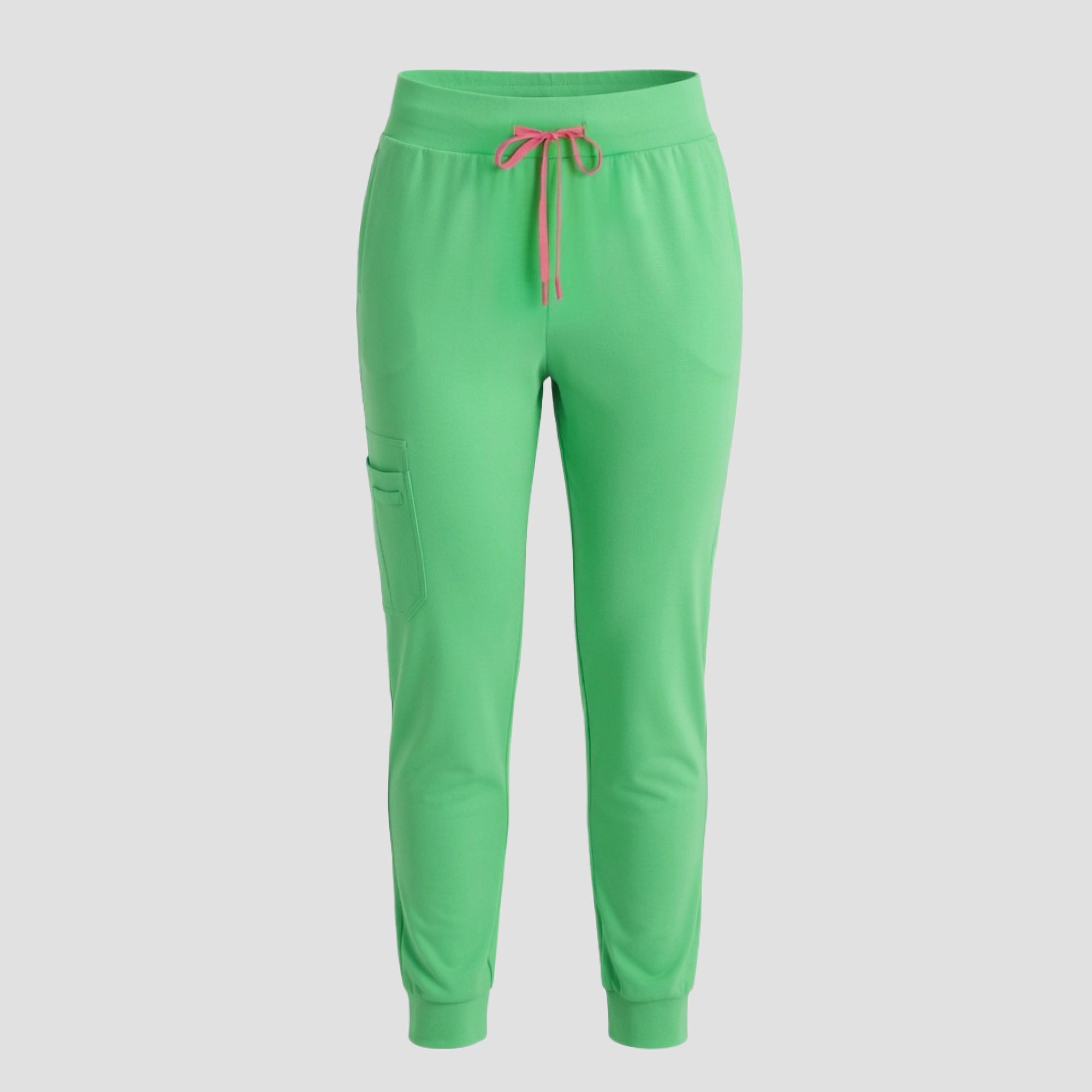 Image of Zenir | Women's Soft Stretch High Waisted Jogger Scrub Pants - Pistachio Green