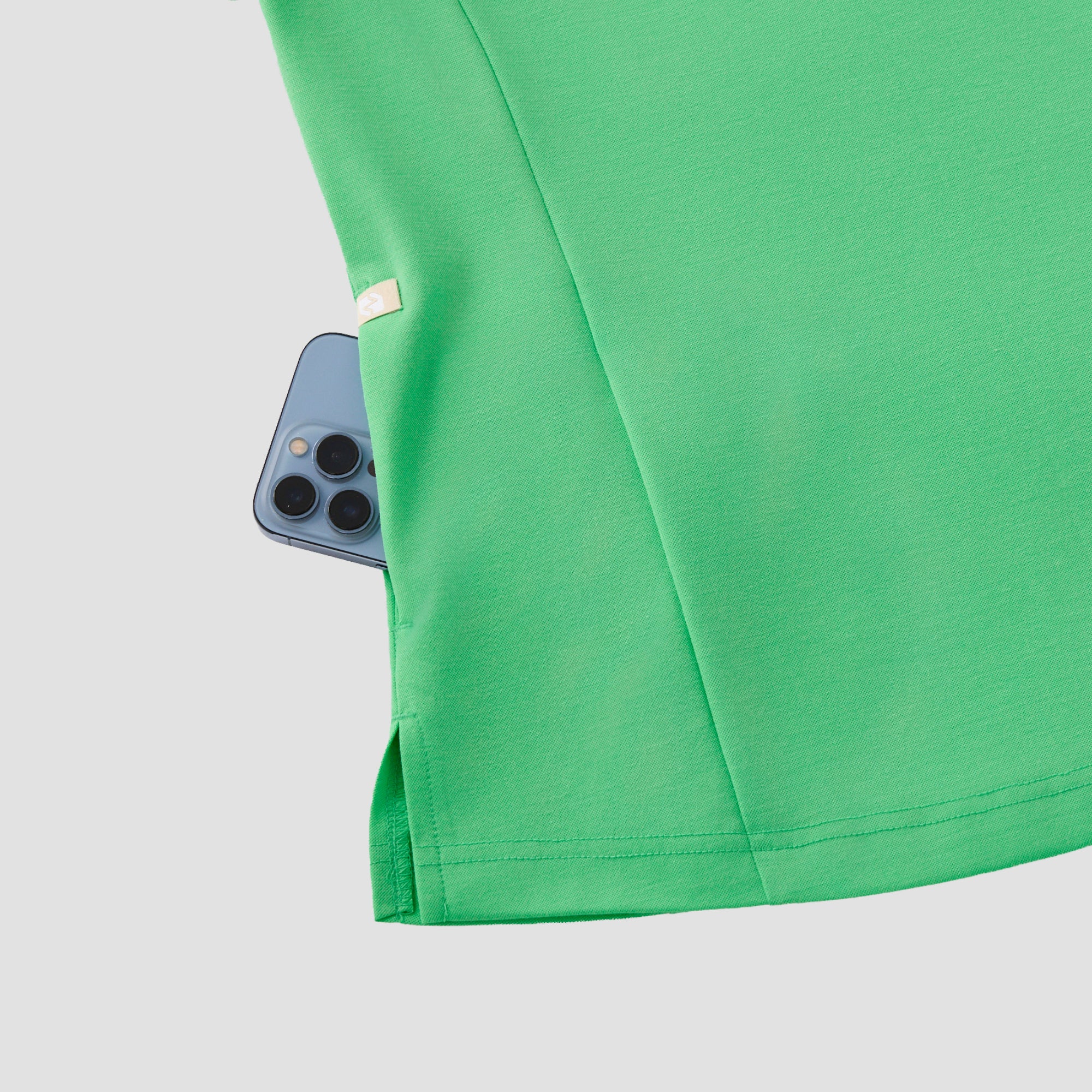 Image of Zenir | Women's Soft Stretch Notched Scrub Top - Pistachio Green