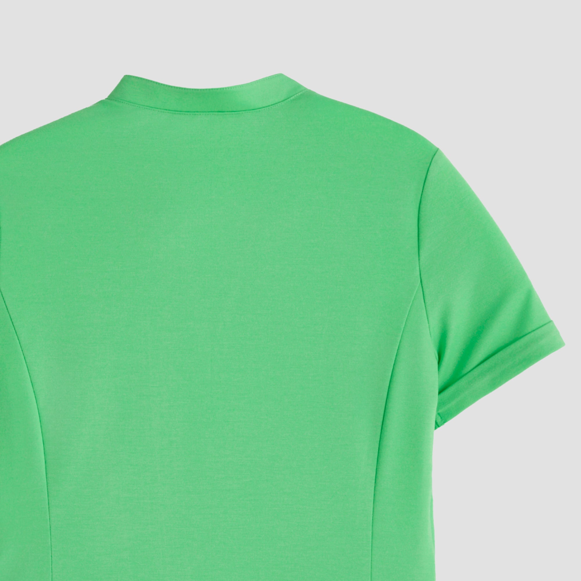 Image of Zenir | Women's Soft Stretch Notched Scrub Top - Pistachio Green