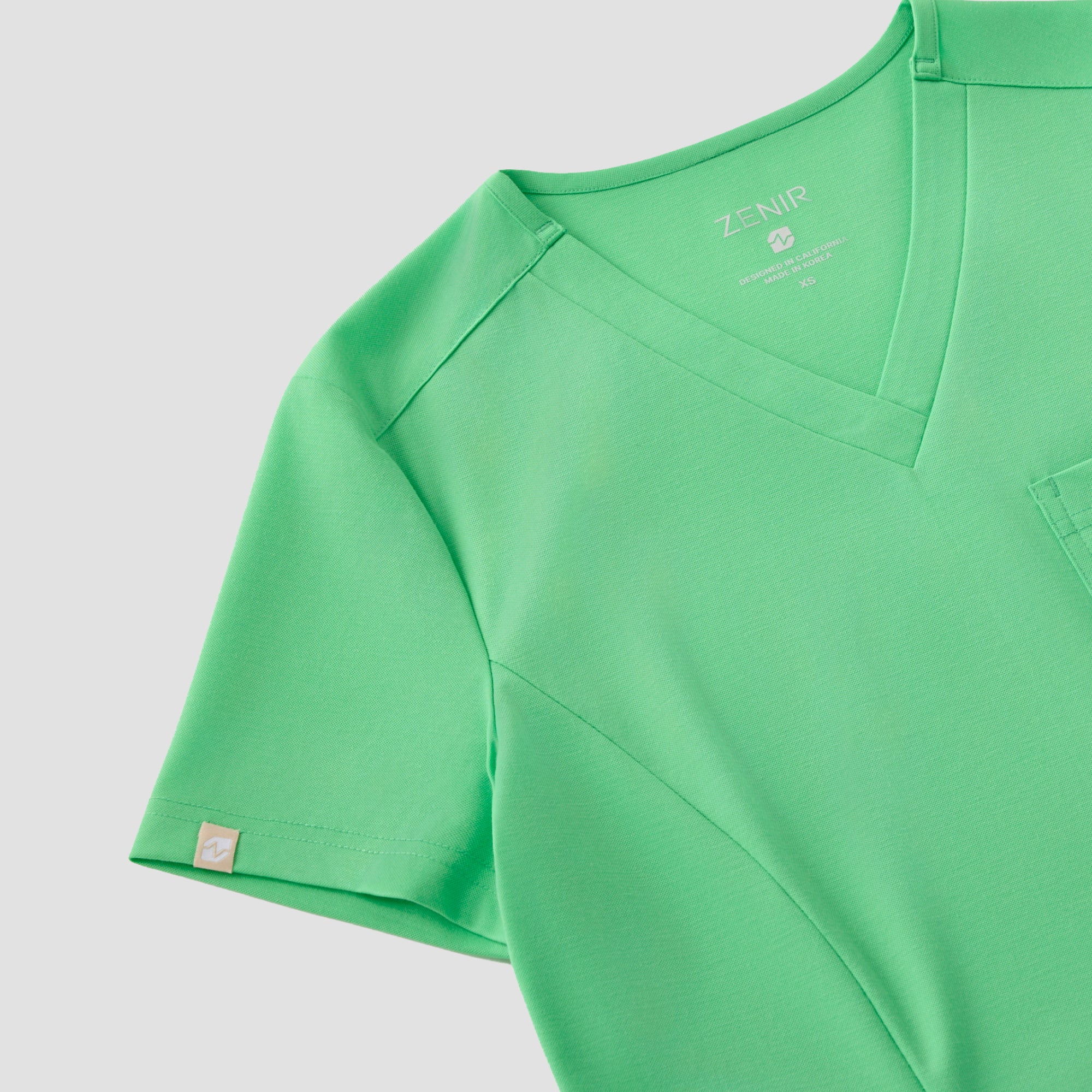 Image of Zenir | Women's Soft Stretch Scrub Top - Pistachio Green