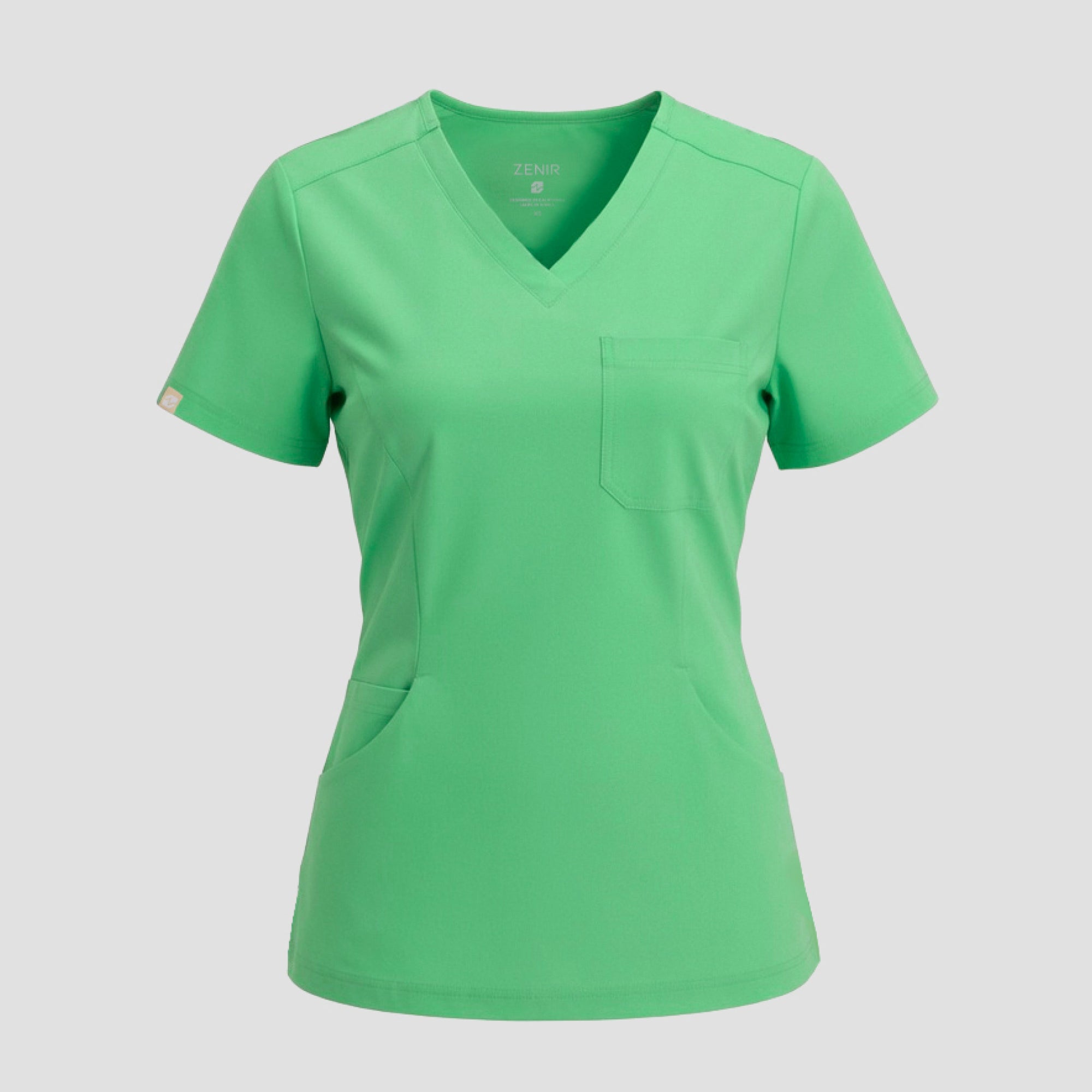 Image of Zenir | Women's Soft Stretch Scrub Top - Pistachio Green