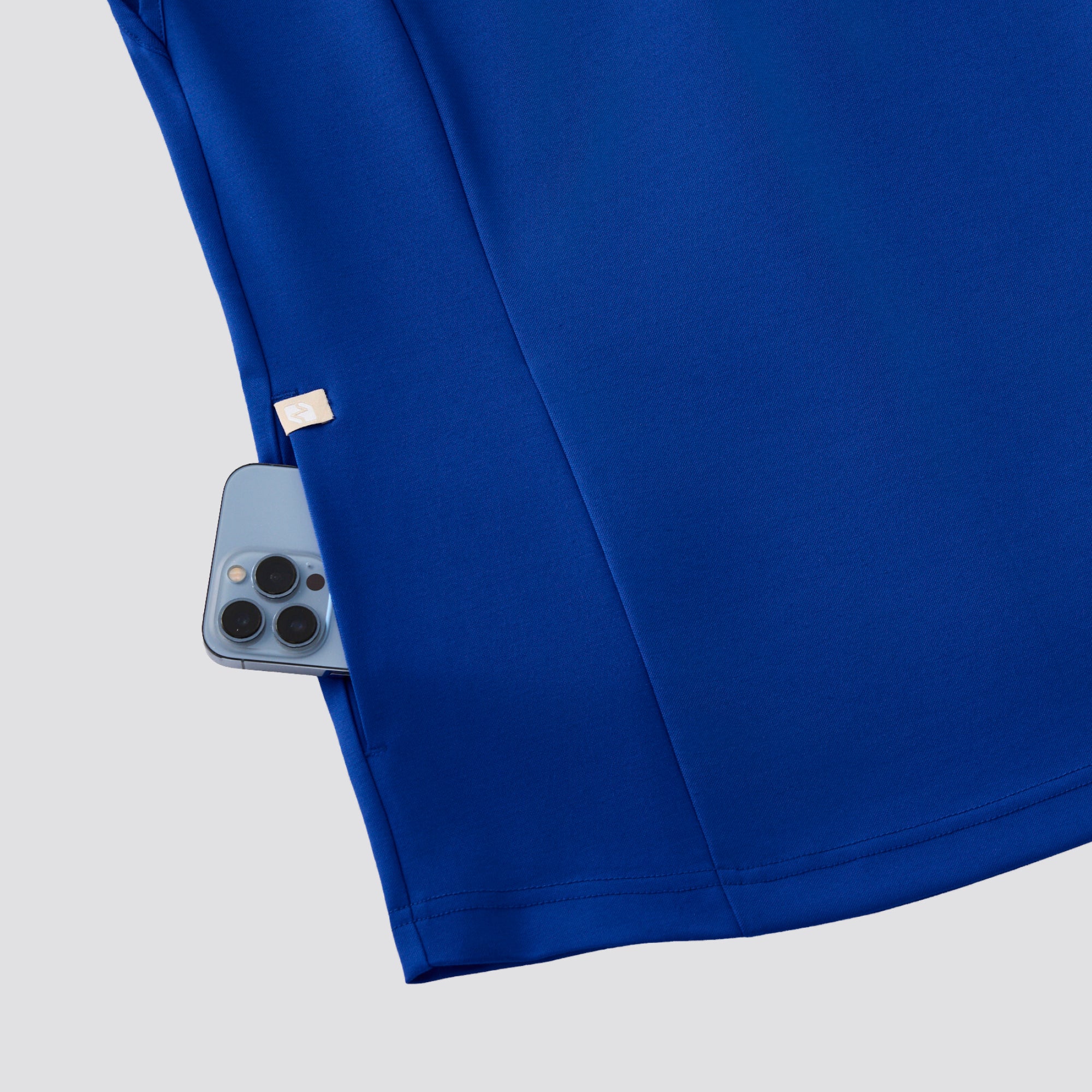 Image of Zenir | Women's Soft Stretch Crewneck Scrub Top - Royal Blue