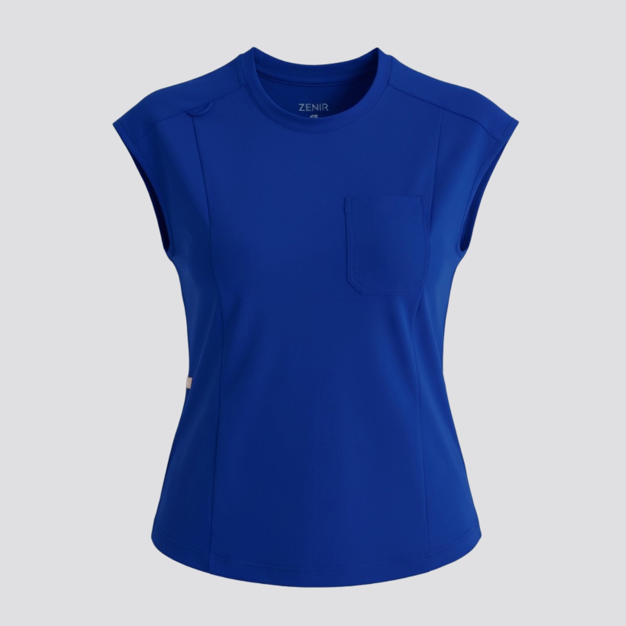 Image of Zenir | Women's Soft Stretch Crewneck Scrub Top - Royal Blue