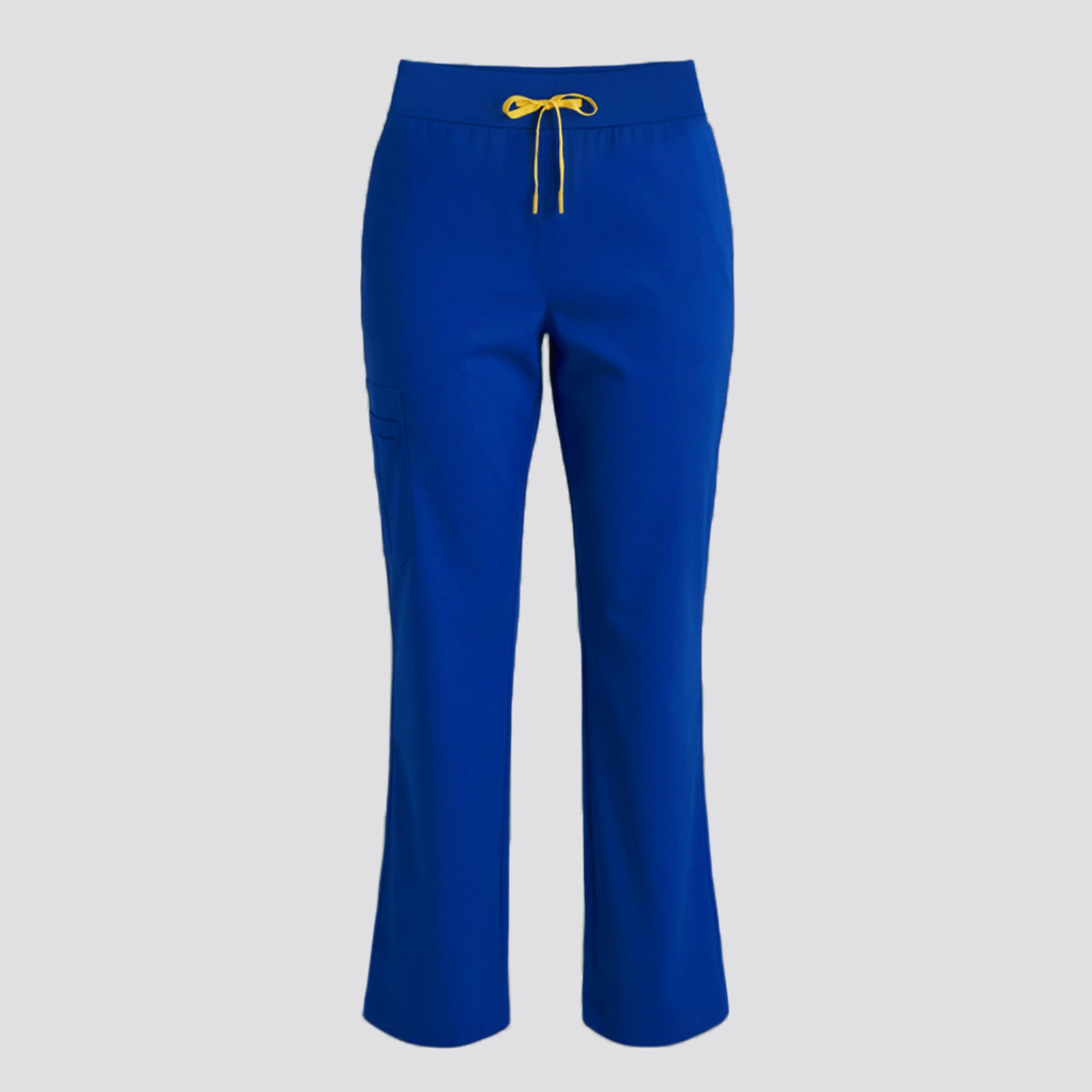 Image of Zenir | Women's Soft Stretch High Waisted Flare Scrub Pants - Royal Blue