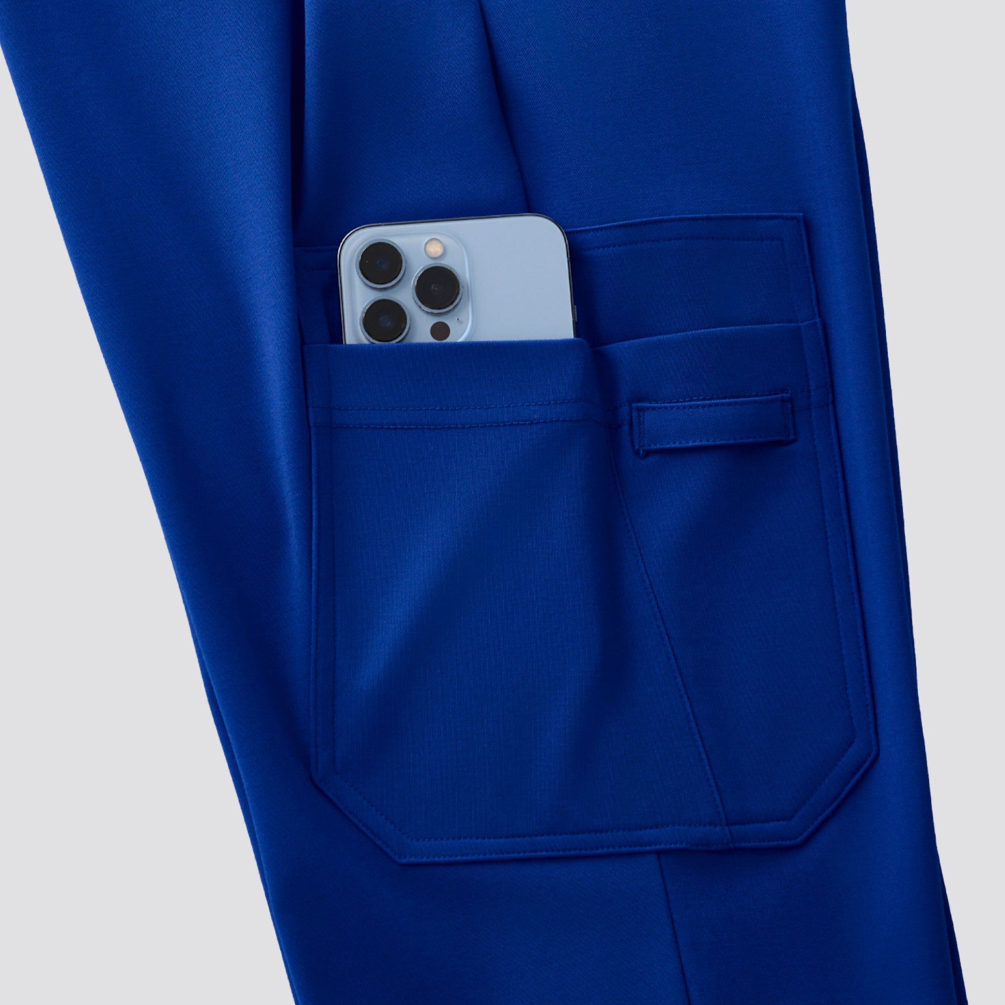 Image of Zenir | Women's Soft Stretch High Waisted Jogger Scrub Pants - Royal Blue