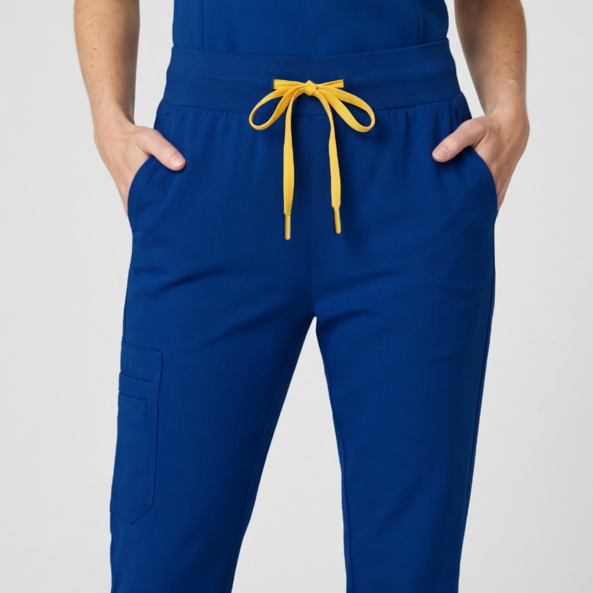 Image of Zenir | Women's Soft Stretch High Waisted Jogger Scrub Pants - Royal Blue