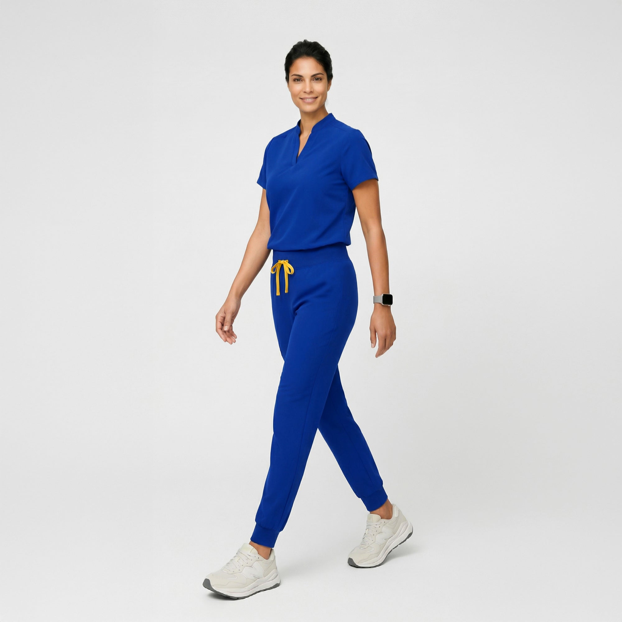 Image of Zenir | Women's Soft Stretch High Waisted Jogger Scrub Pants - Royal Blue