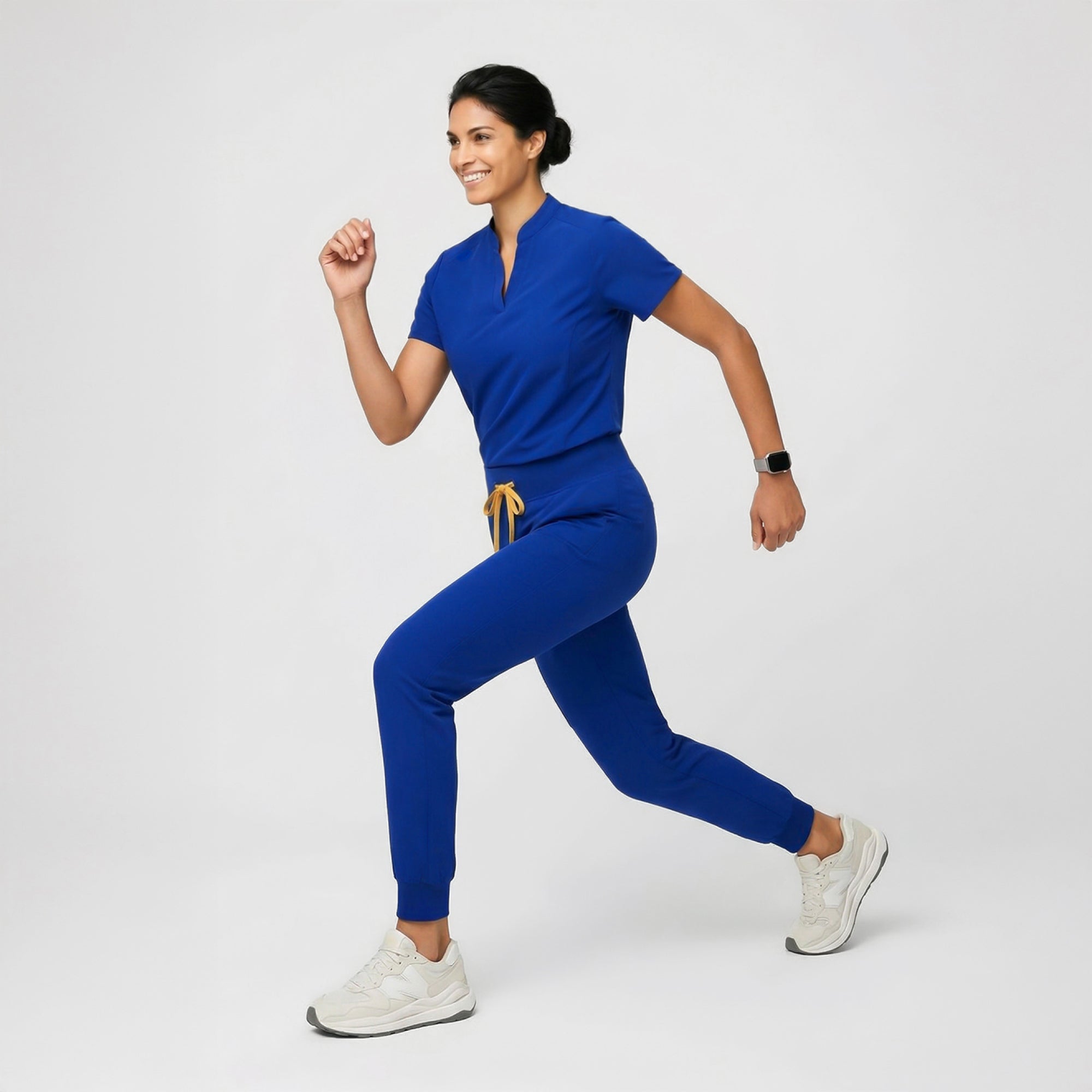 Image of Zenir | Women's Soft Stretch High Waisted Jogger Scrub Pants - Royal Blue