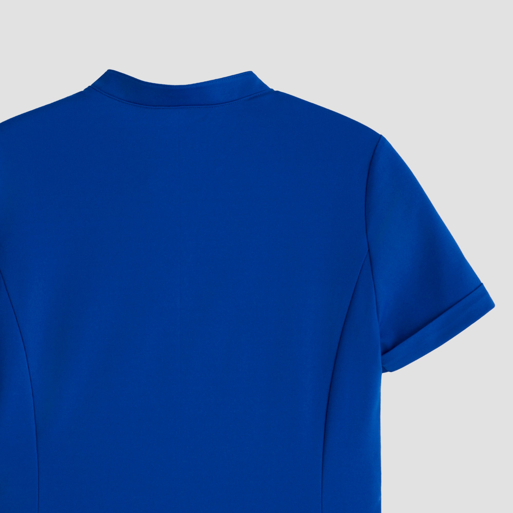 Image of Zenir | Women's Soft Stretch Notched Scrub Top - Royal Blue