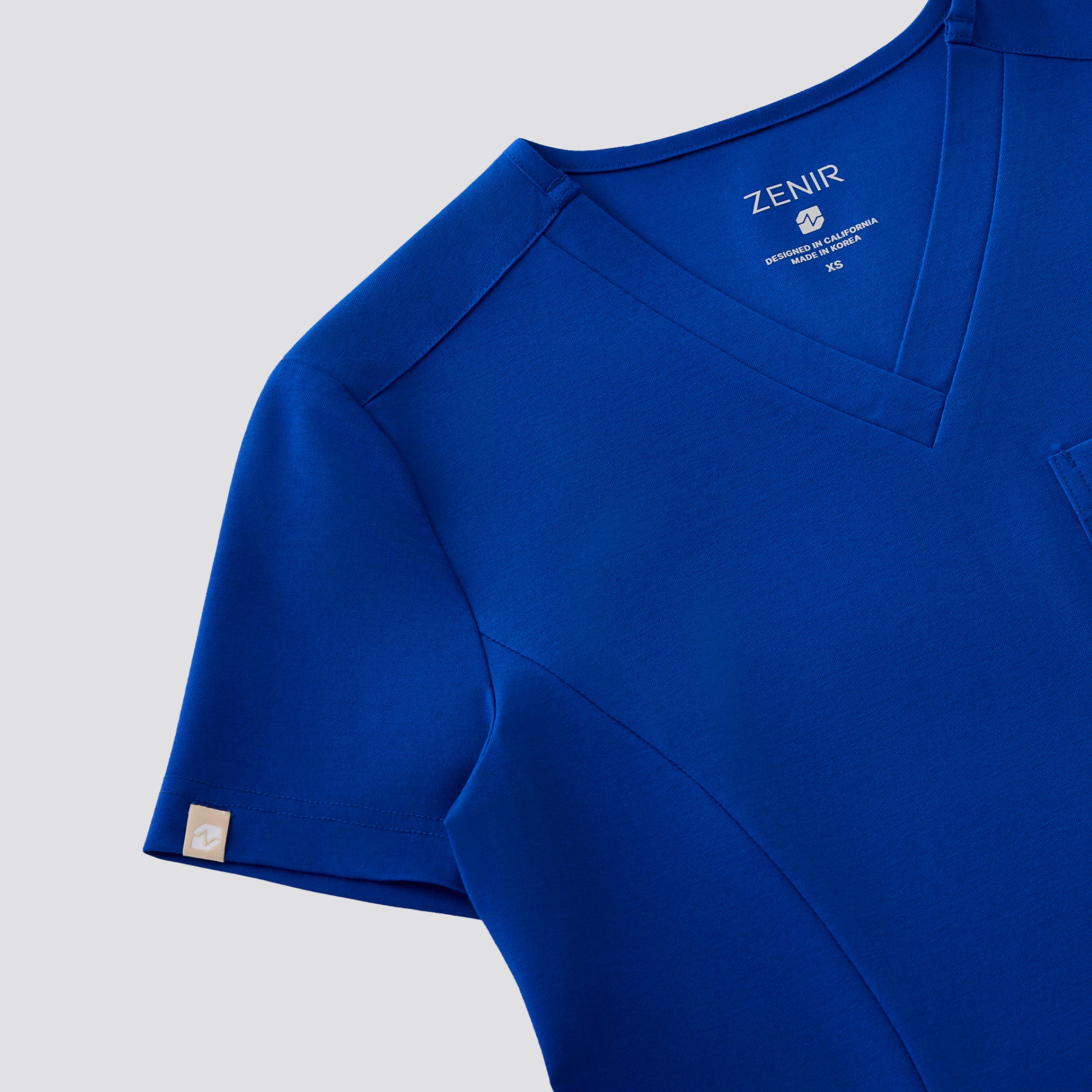 Image of Zenir | Women's Soft Stretch Scrub Top - Royal Blue
