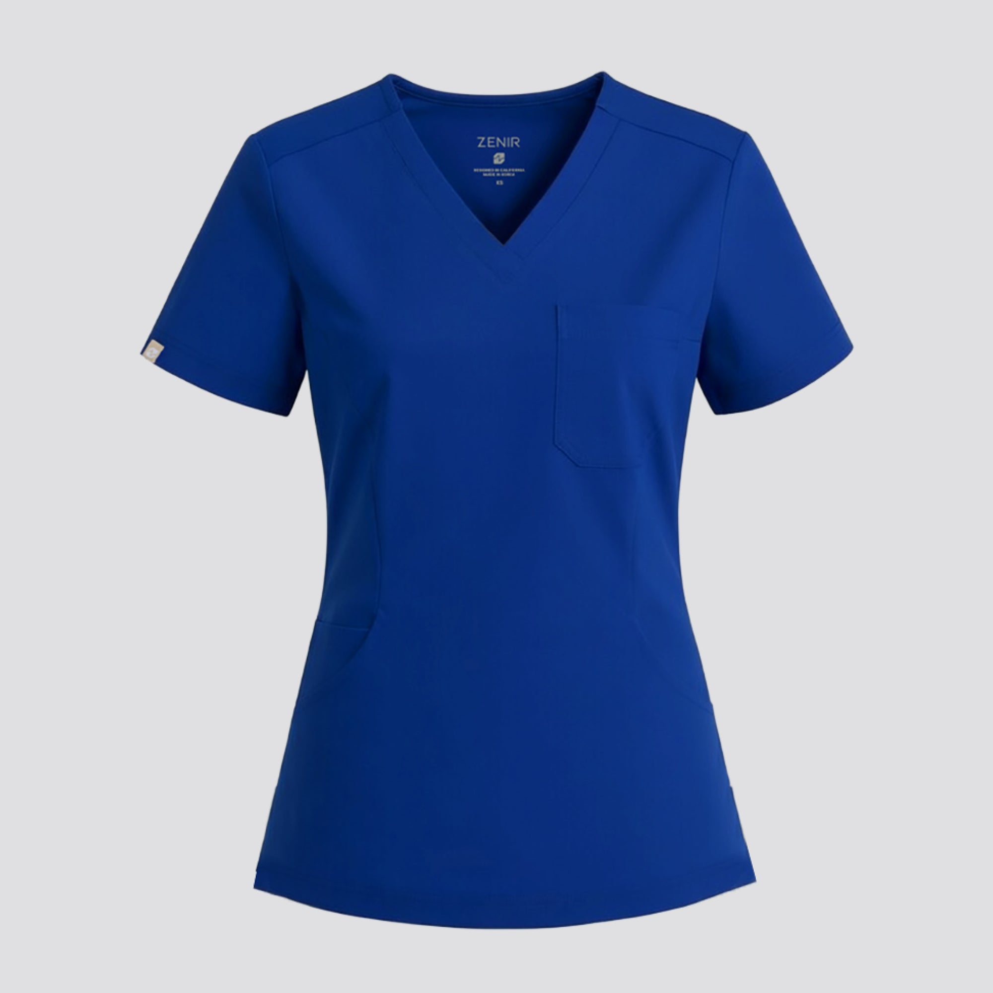 Image of Zenir | Women's Soft Stretch Scrub Top - Royal Blue