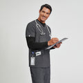 Zenir | Men's VersaPocket Scrub Top - Charcoal Gray