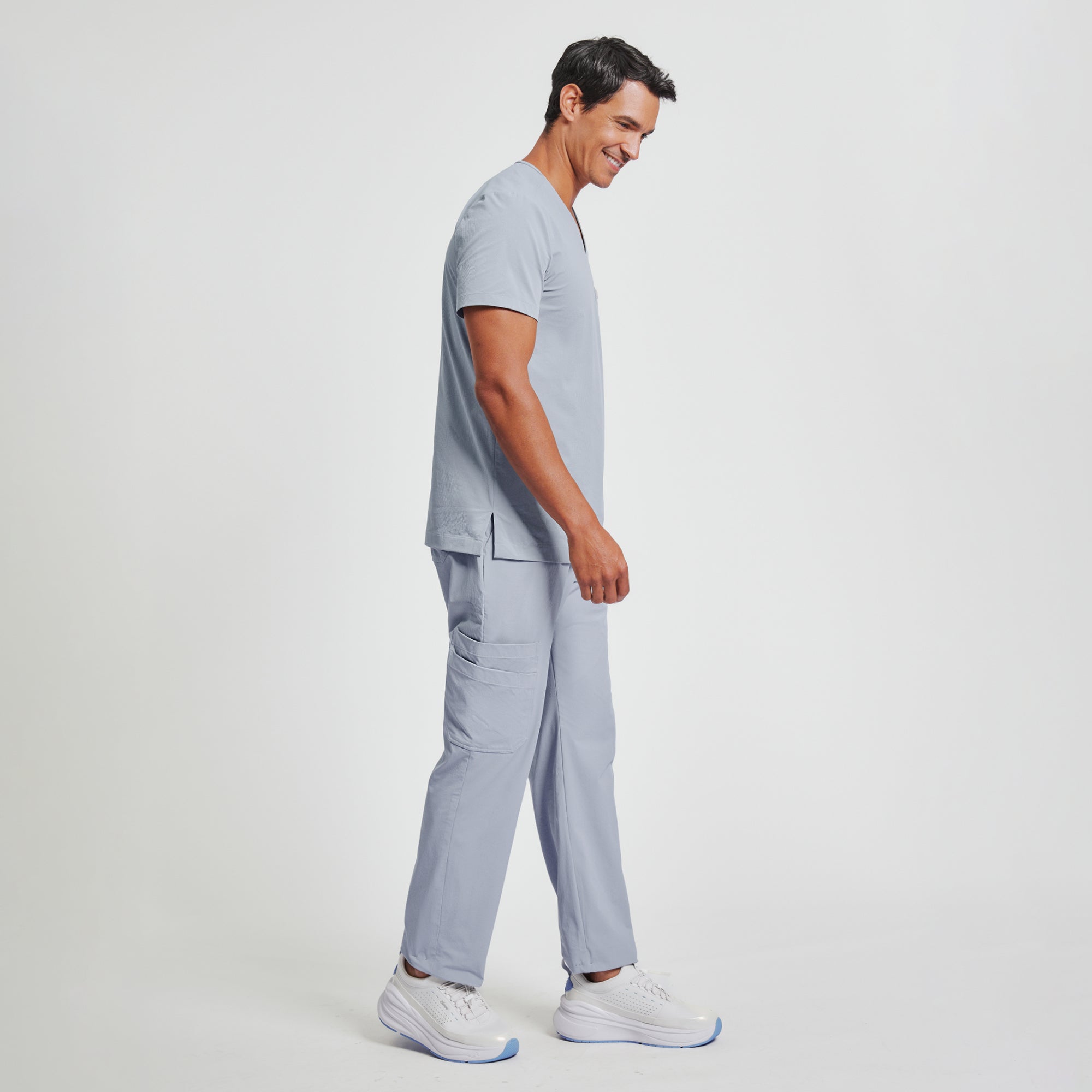 Image of Zenir | Men's Pocket Straight Scrub Pants - Cool Gray