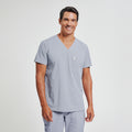 Zenir | Men's Single Pocket Scrub Top - Cool Gray