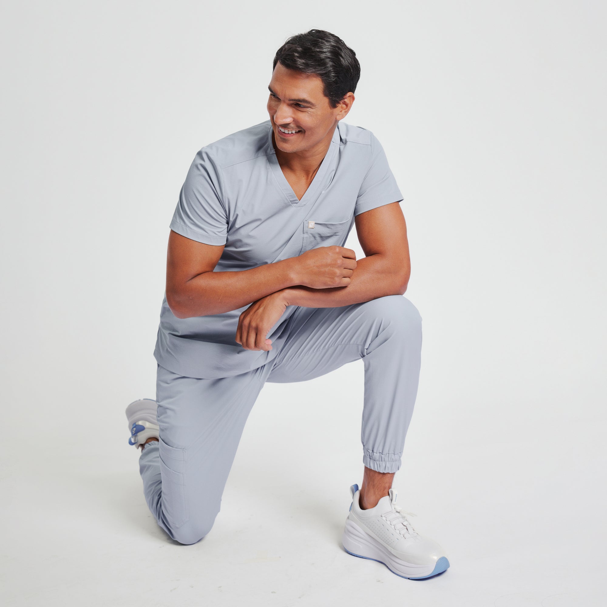Image of Zenir | Men's StretchFit Jogger Scrub Pants - Cool Gray