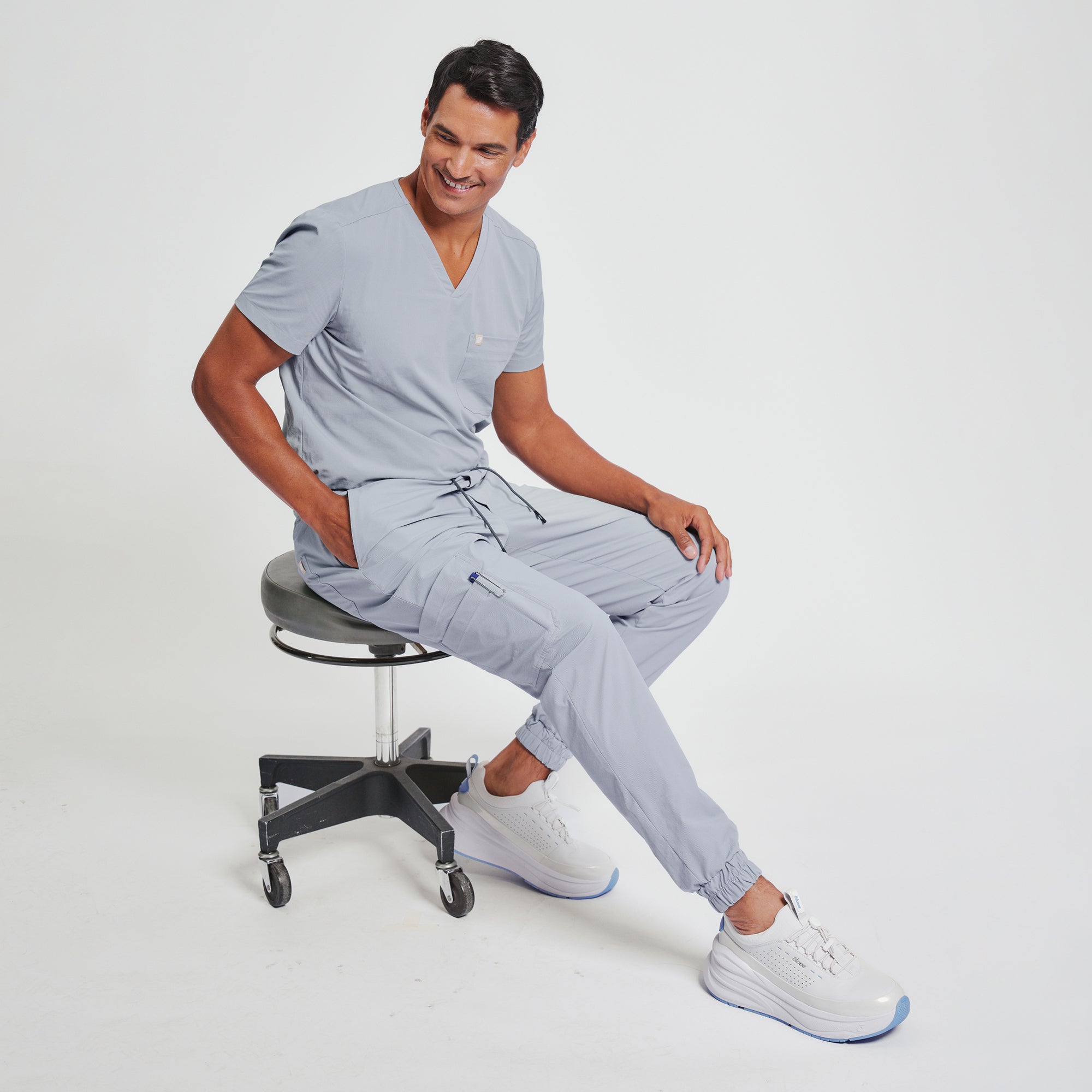 Image of Zenir | Men's StretchFit Jogger Scrub Pants - Cool Gray
