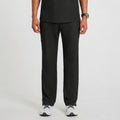 Zenir | Men's Zipper Pocket Straight Scrub Pants - Eco Black
