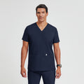 Zenir | Men's Double Pocket Scrub Top - Eco Navy