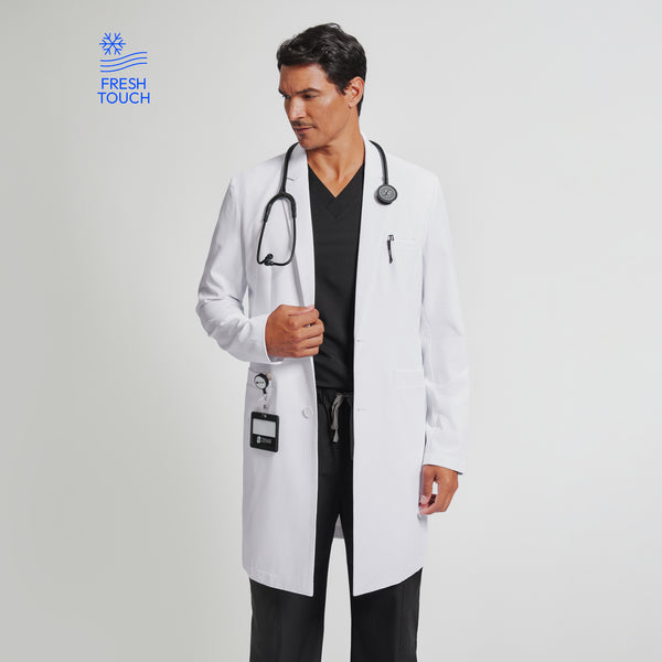 Zenir | Men's Professional Long Lab Coat LCM-103 - White