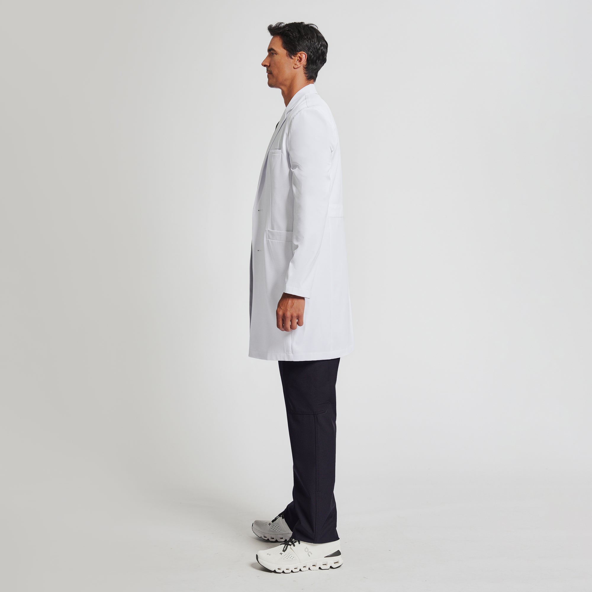 Image of Zenir | Men's Professional Long Lab Coat LCM-103 - White