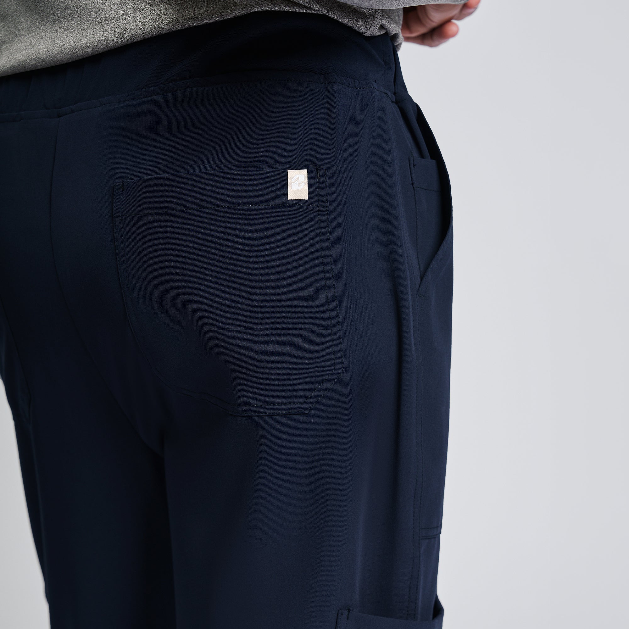 Image of Zenir | Men's Essential 8-Pocket Straight Scrub Pants - Navy